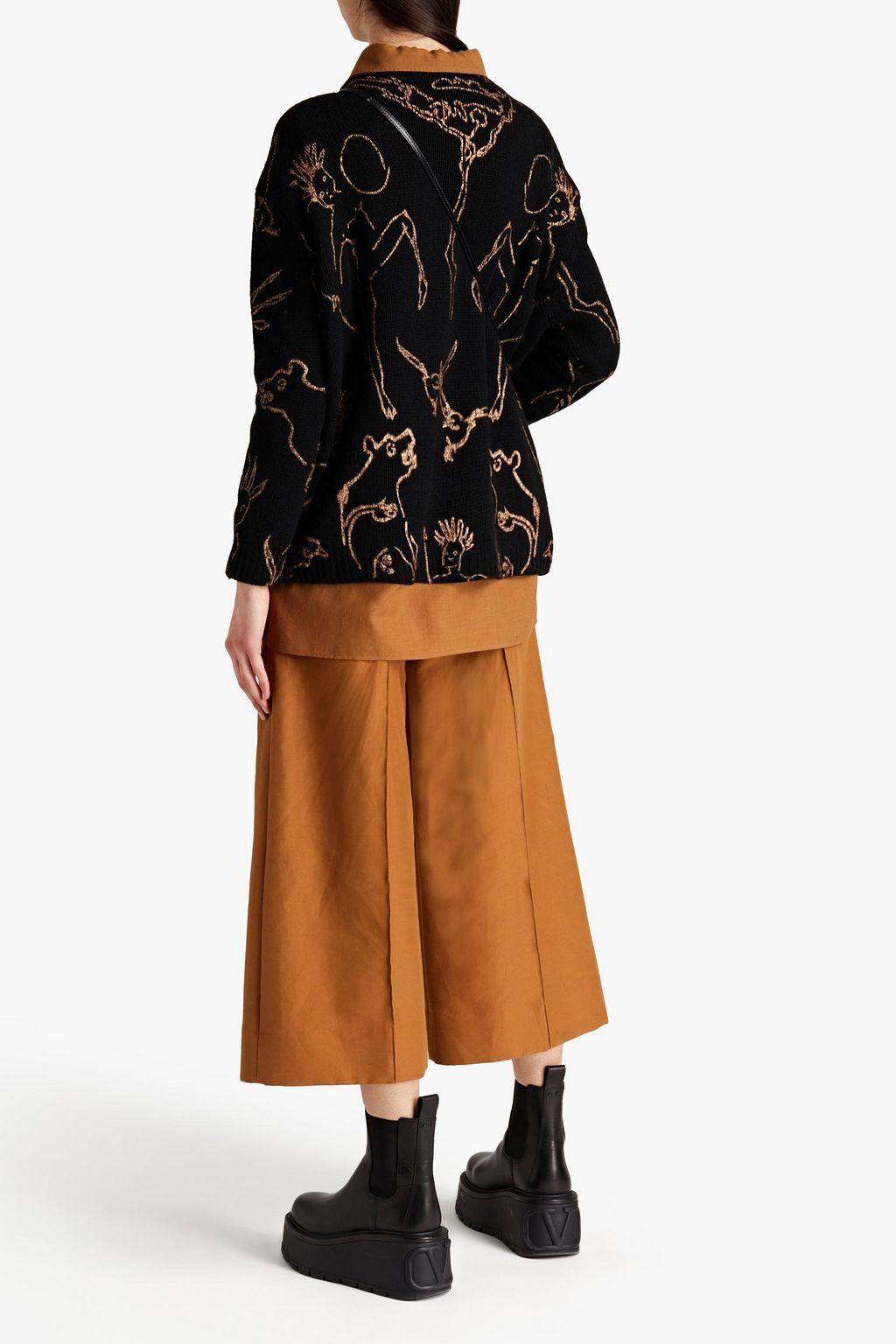 VALENTINO GARAVANI Oversized printed cashmere sweater