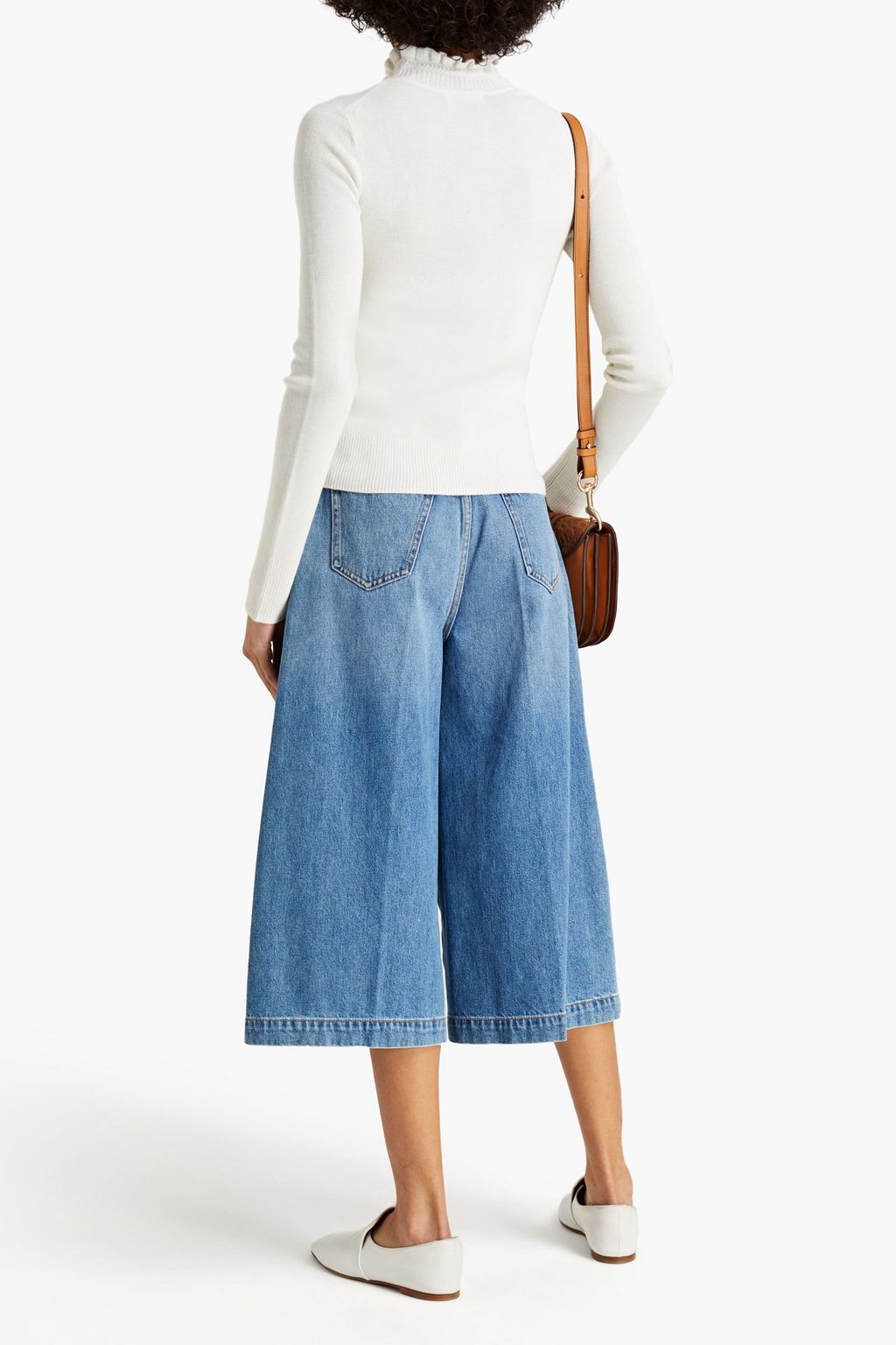 SEE BY CHLOÉ Macramé-trimmed wool-blend turtleneck sweater