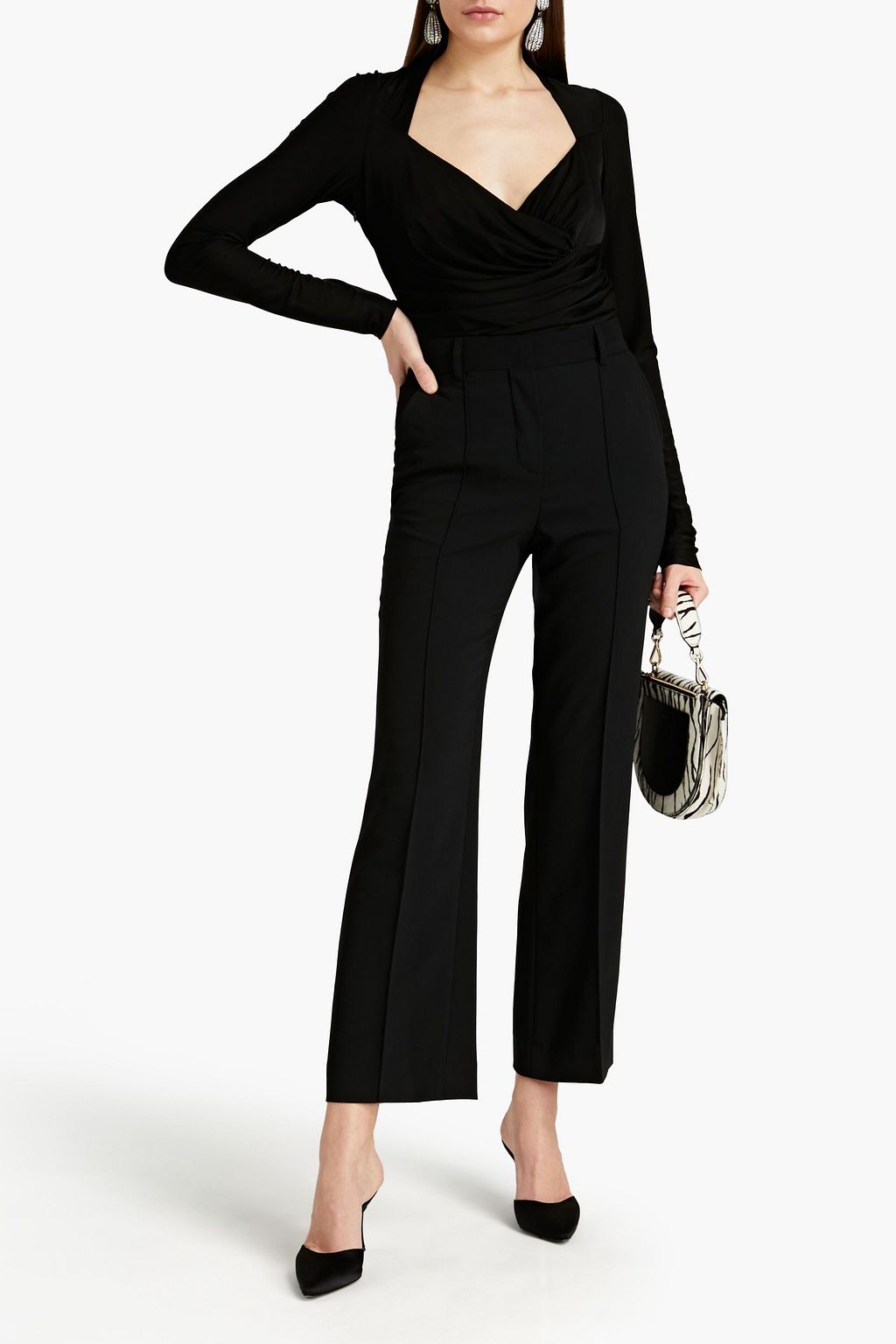 ALEXANDRE VAUTHIER Wrap-effect stretch-jersey bodysuit