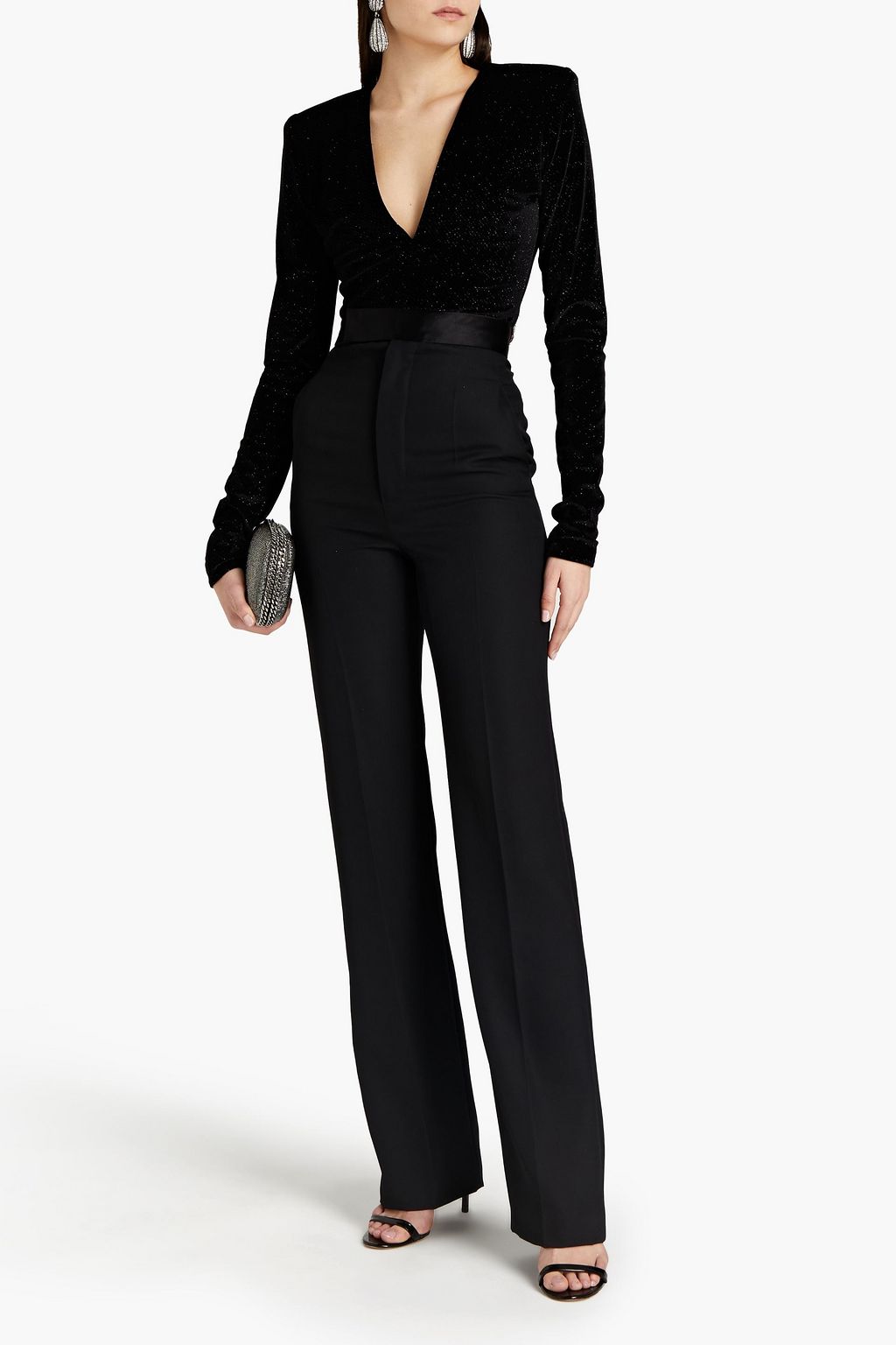 ALEXANDRE VAUTHIER Glittered chenille bodysuit