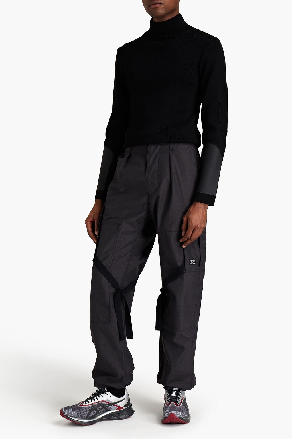 SNOW PEAK Webbing-trimmed appliquéd woven cargo pants