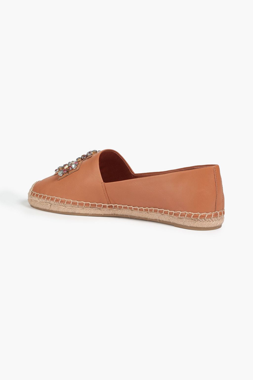 TORY BURCH Ines embellished leather espadrilles