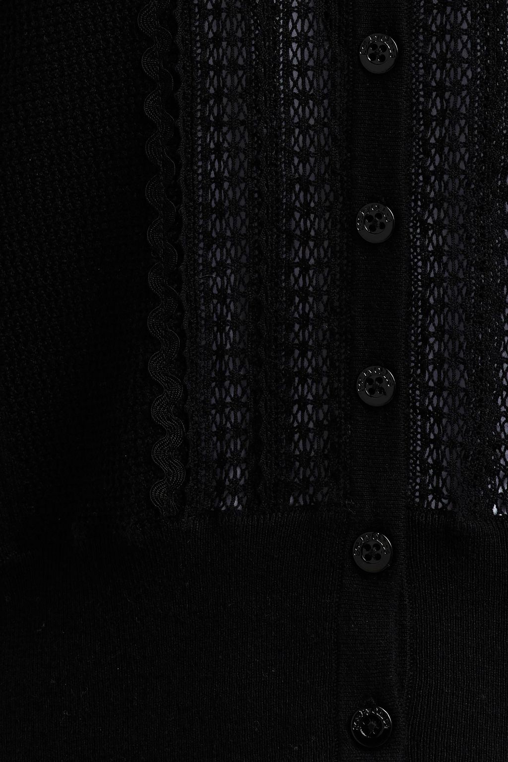 SEE BY CHLOÉ Pointelle-trimmed ribbed cotton-blend cardigan