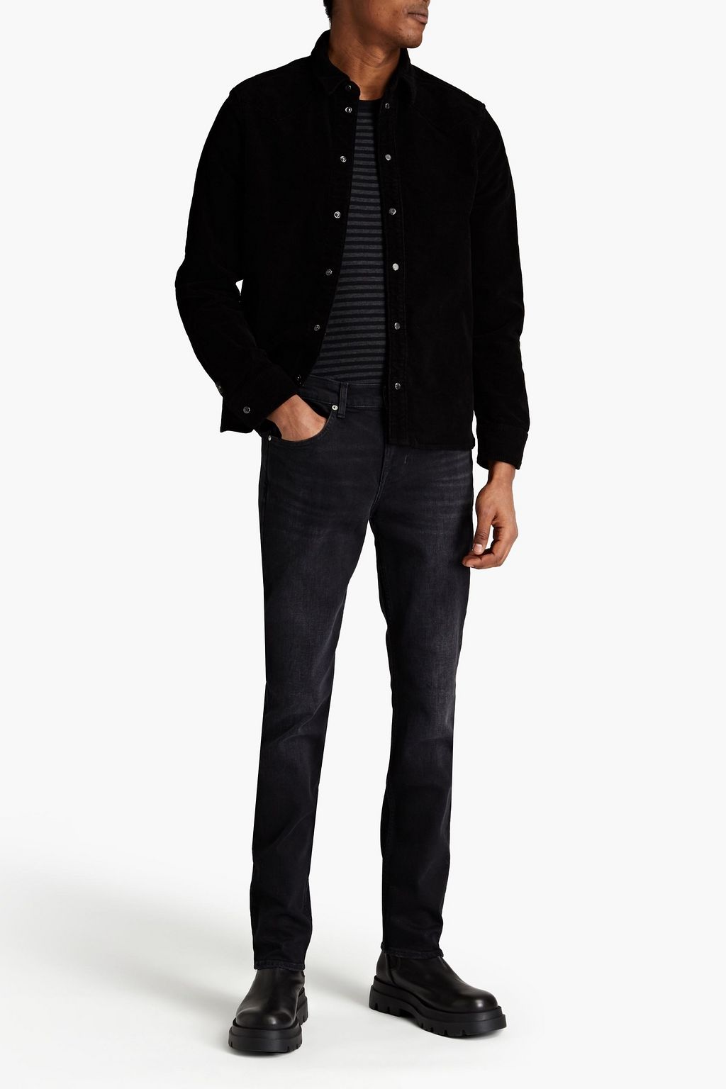 7 FOR ALL MANKIND Western cotton-blend corduroy overshirt