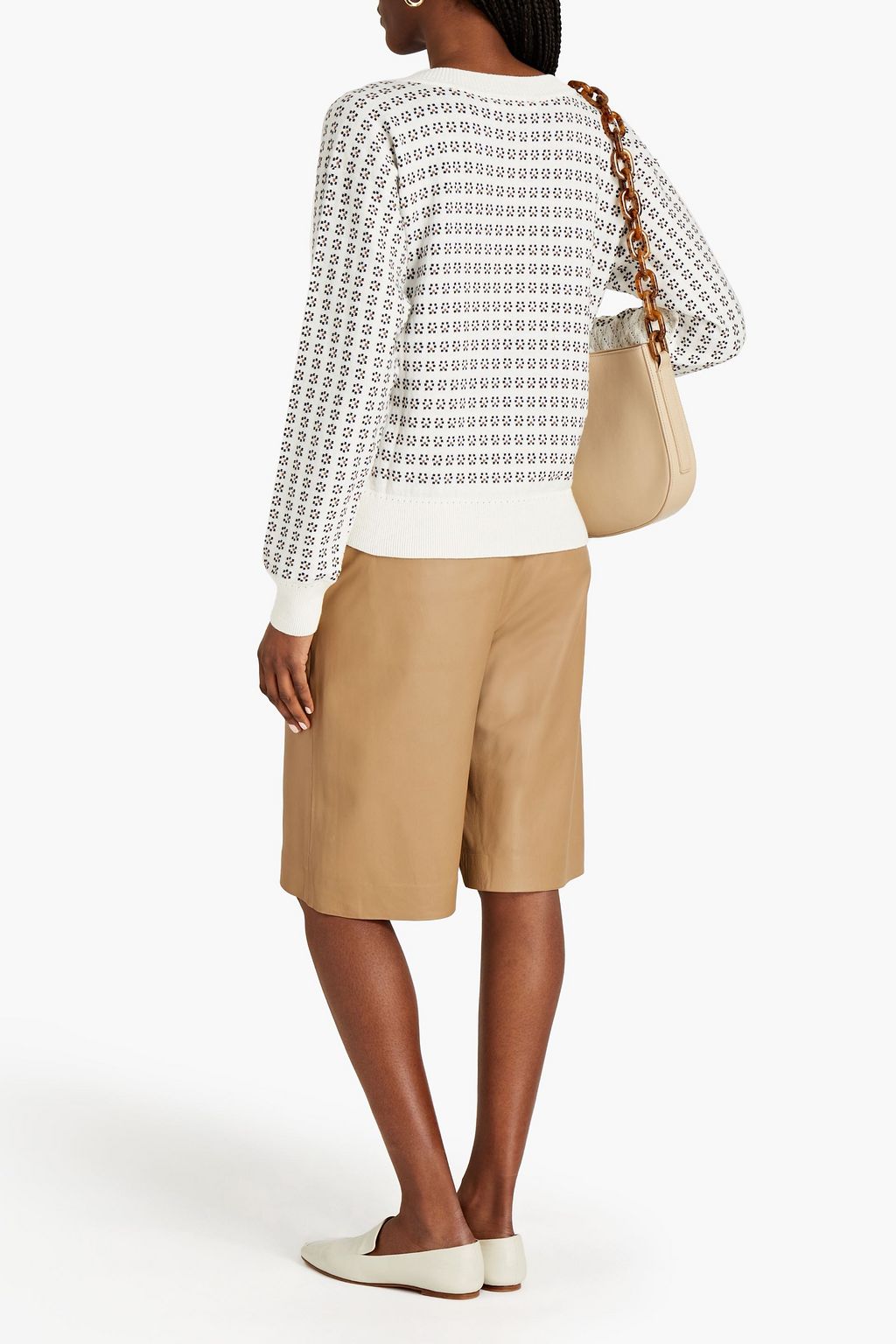 SEE BY CHLOÉ Jacquard-knit cotton and alpaca-blend sweater