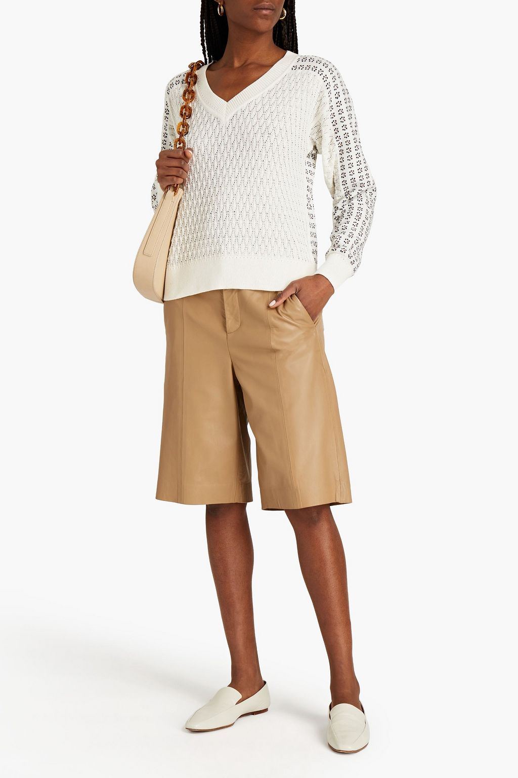 SEE BY CHLOÉ Jacquard-knit cotton and alpaca-blend sweater
