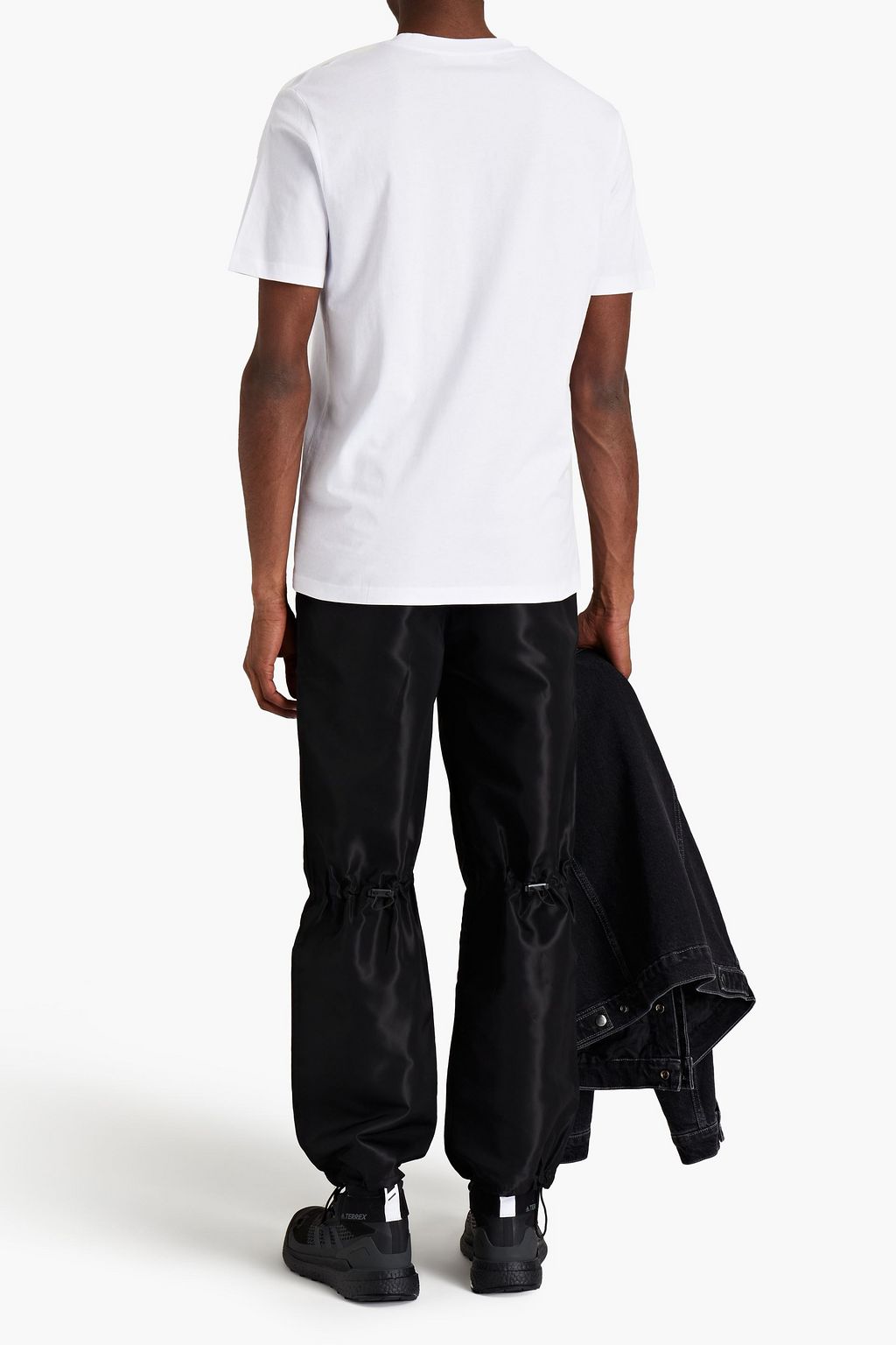 MCQ ALEXANDER MCQUEEN Flocked cotton-jersey T-shirt