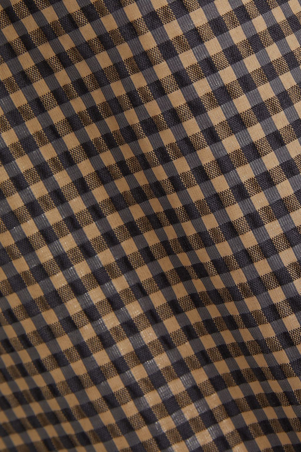 GANNI Gingham woven tapered pants