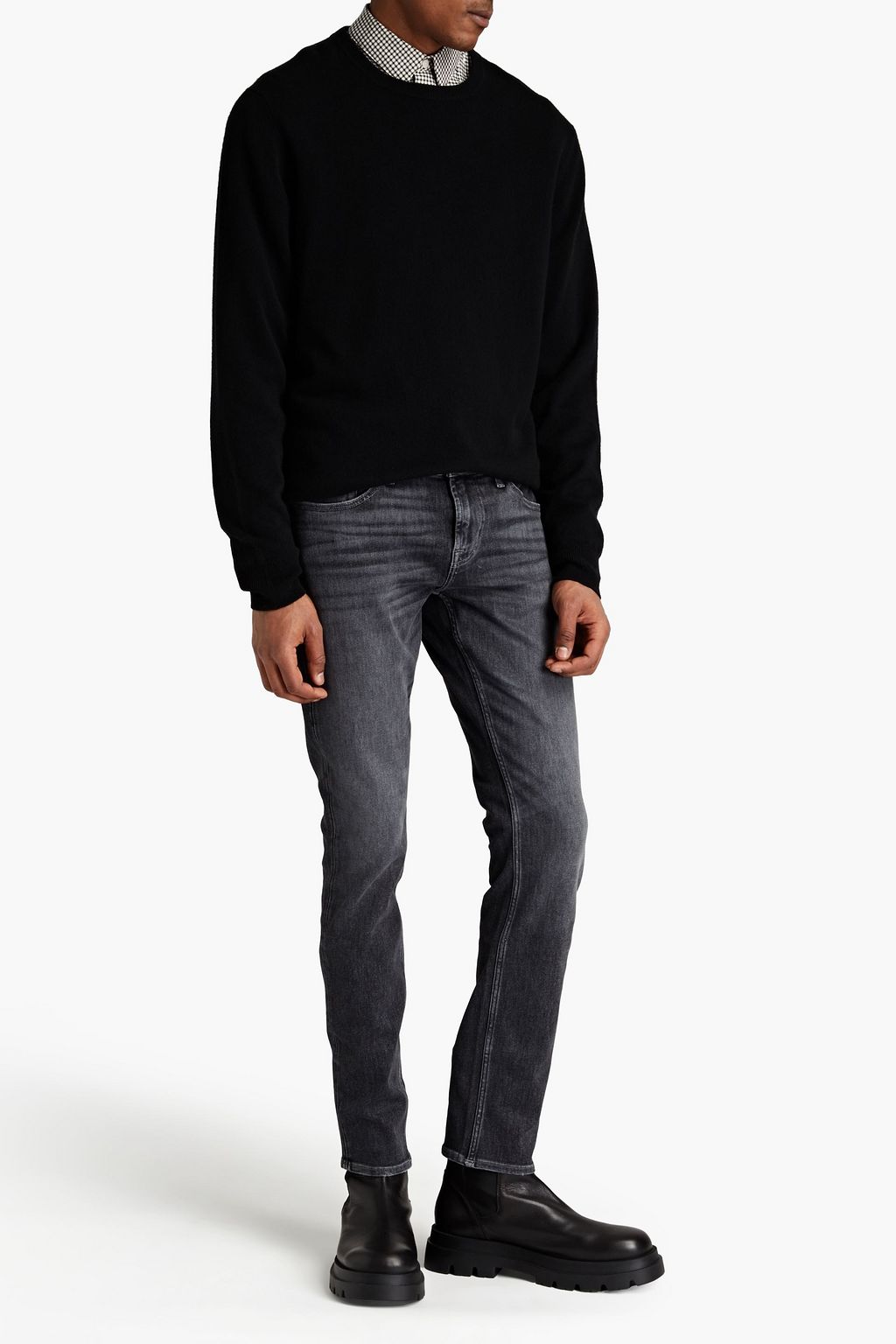 7 FOR ALL MANKIND Ronnie skinny-fit faded denim jeans