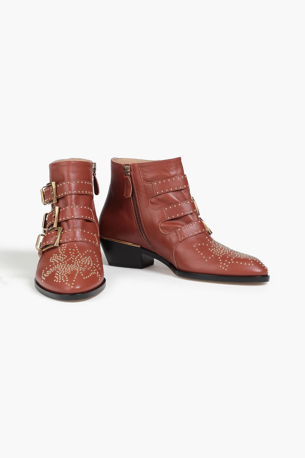 CHLOÉ Studded leather ankle boots