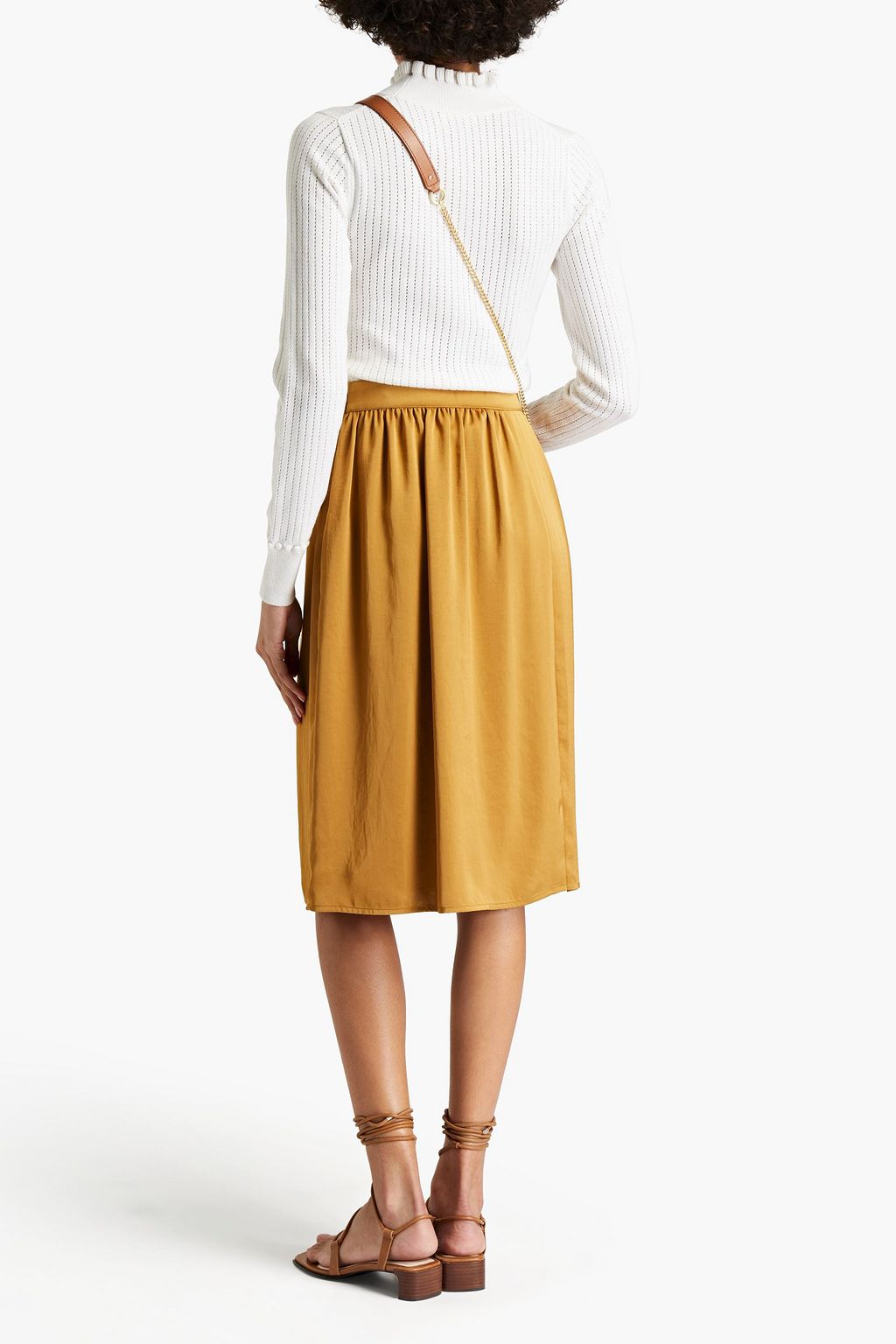 SEE BY CHLOÉ Pointelle-knit wool and cotton-blend turtleneck sweater