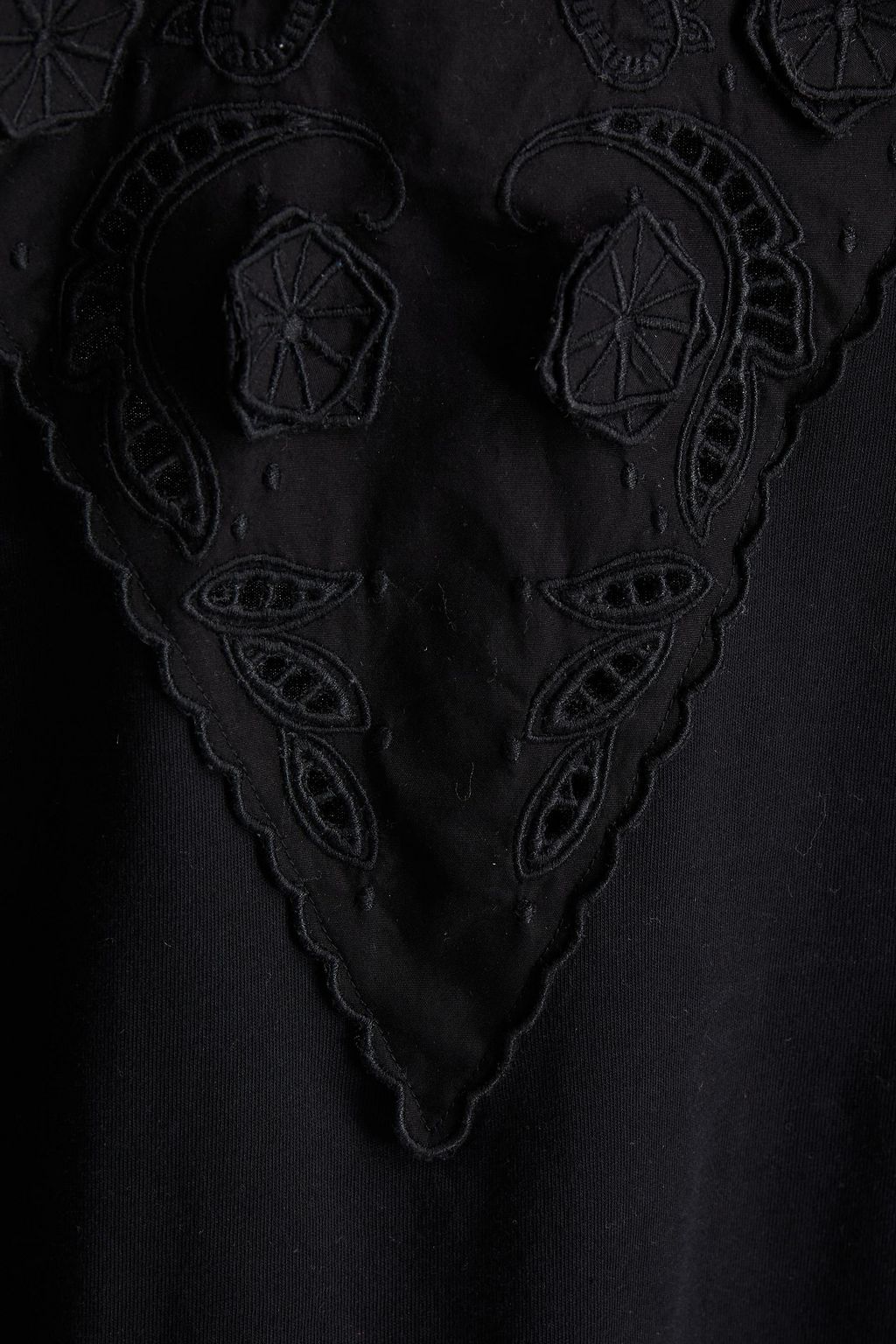 SEE BY CHLOÉ Broderie anglaise-trimmed cotton-jersey top