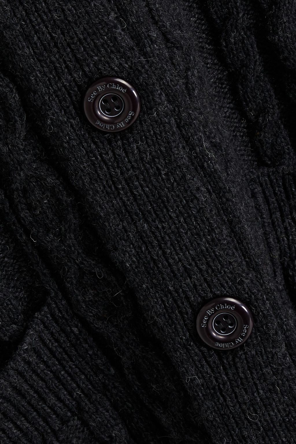 SEE BY CHLOÉ Cable-knit wool-blend cardigan