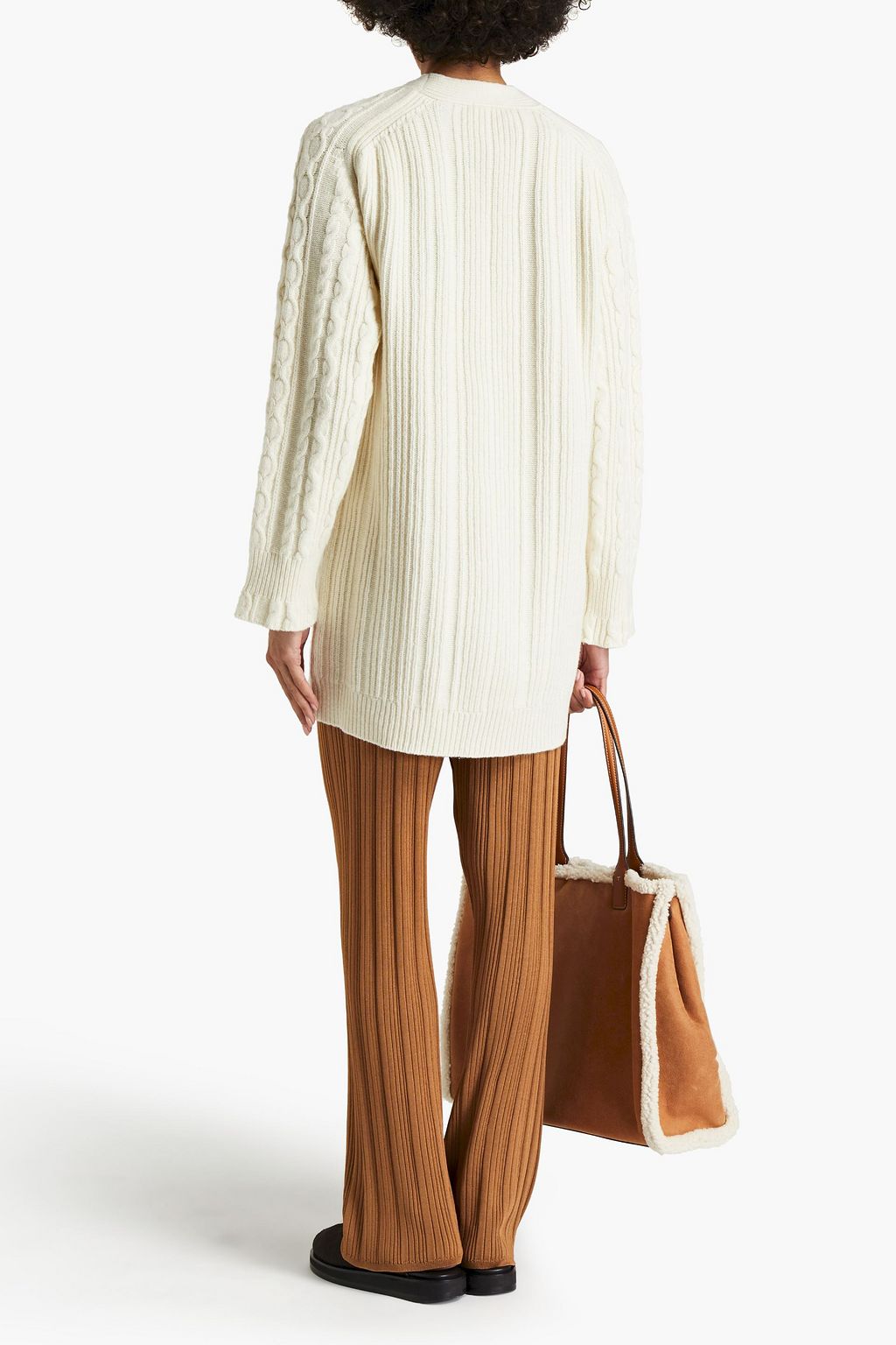 SEE BY CHLOÉ Cable-knit wool-blend cardigan