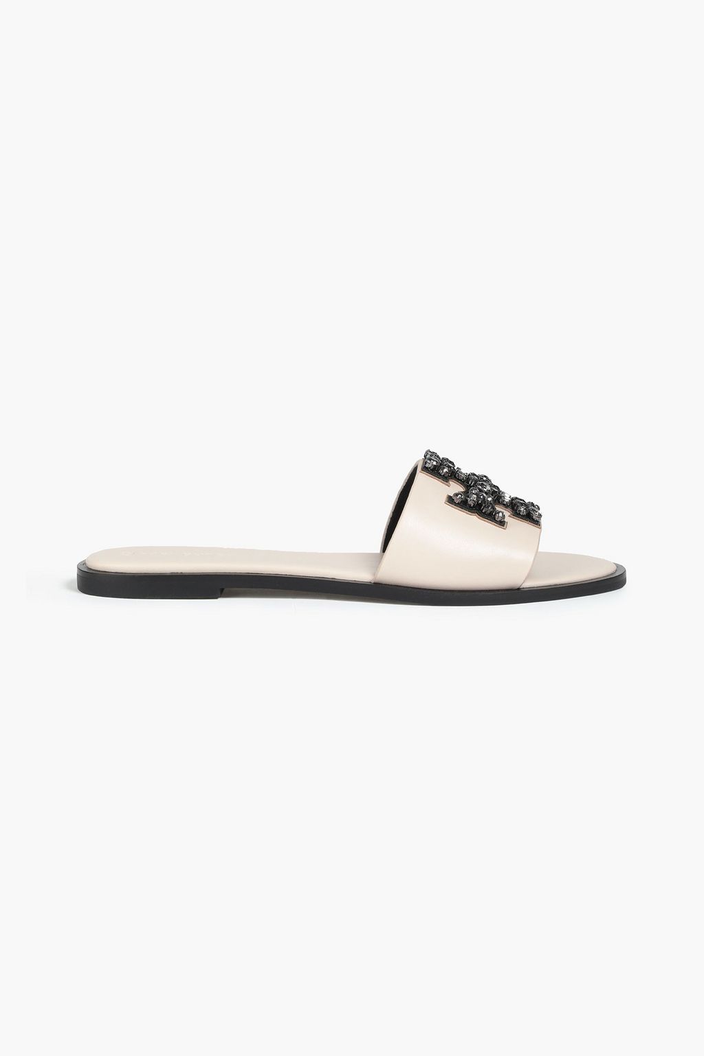 ines embellished leather slides