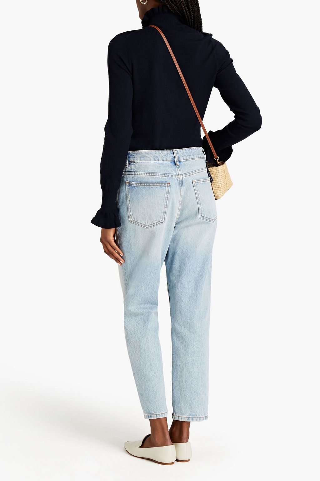 SEE BY CHLOÉ Ruffle-trimmed knitted turtleneck sweater