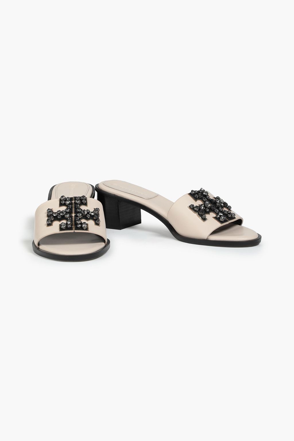 TORY BURCH Ines embellished leather mules