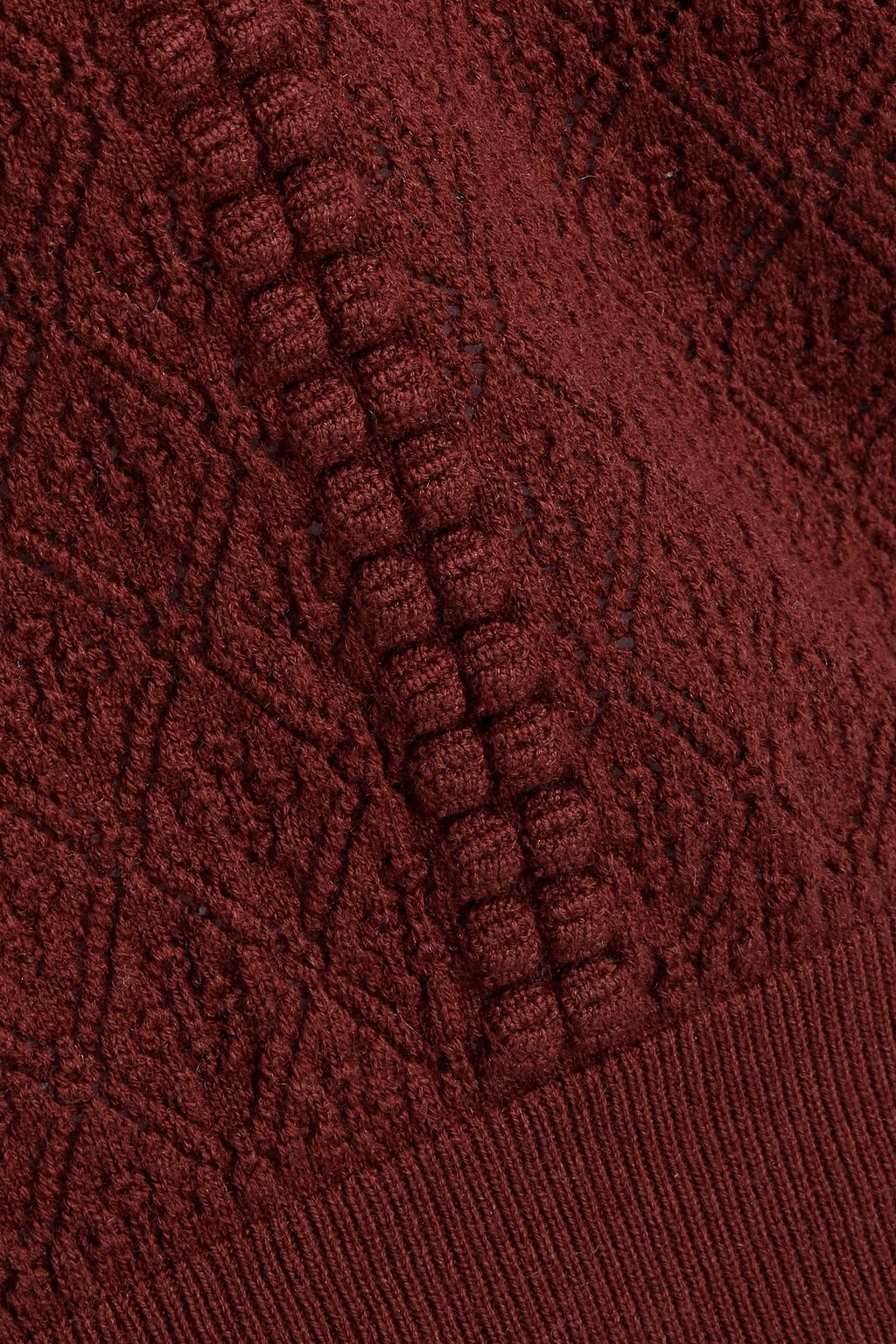 SEE BY CHLOÉ Pointelle-knit wool and cotton-blend sweater