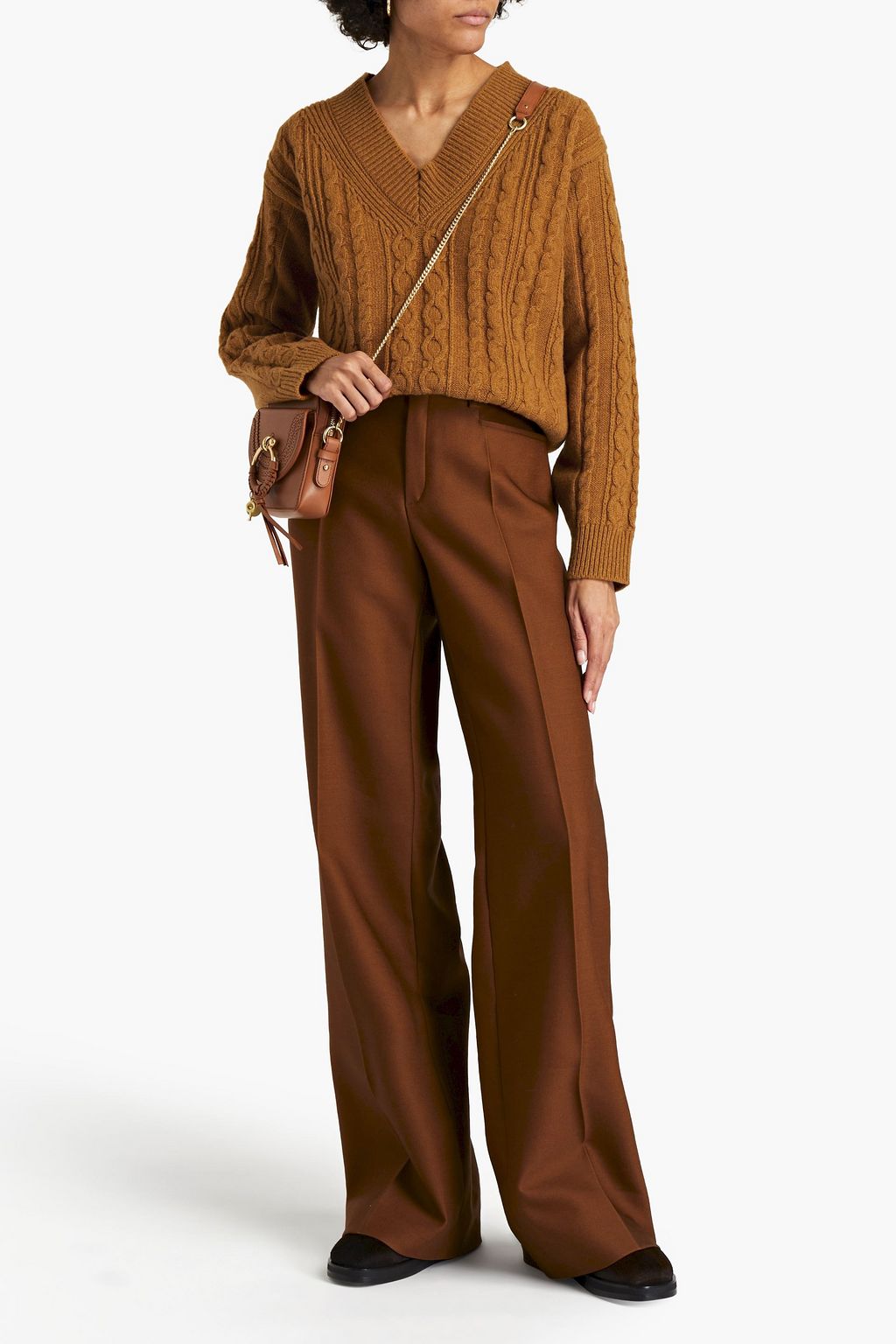 SEE BY CHLOÉ Cable-knit wool-blend sweater