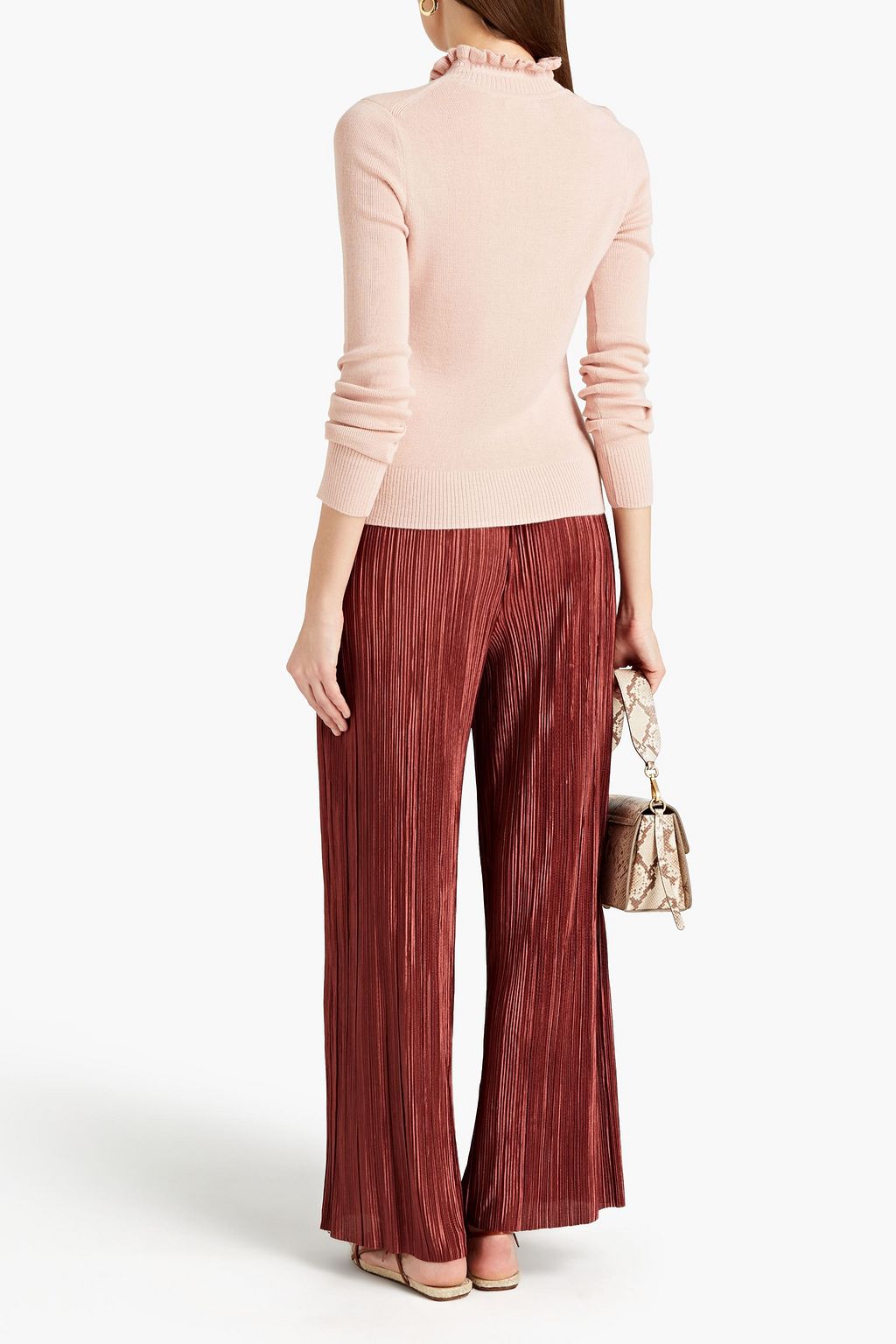 SEE BY CHLOÉ Macramé-trimmed wool-blend turtleneck sweater