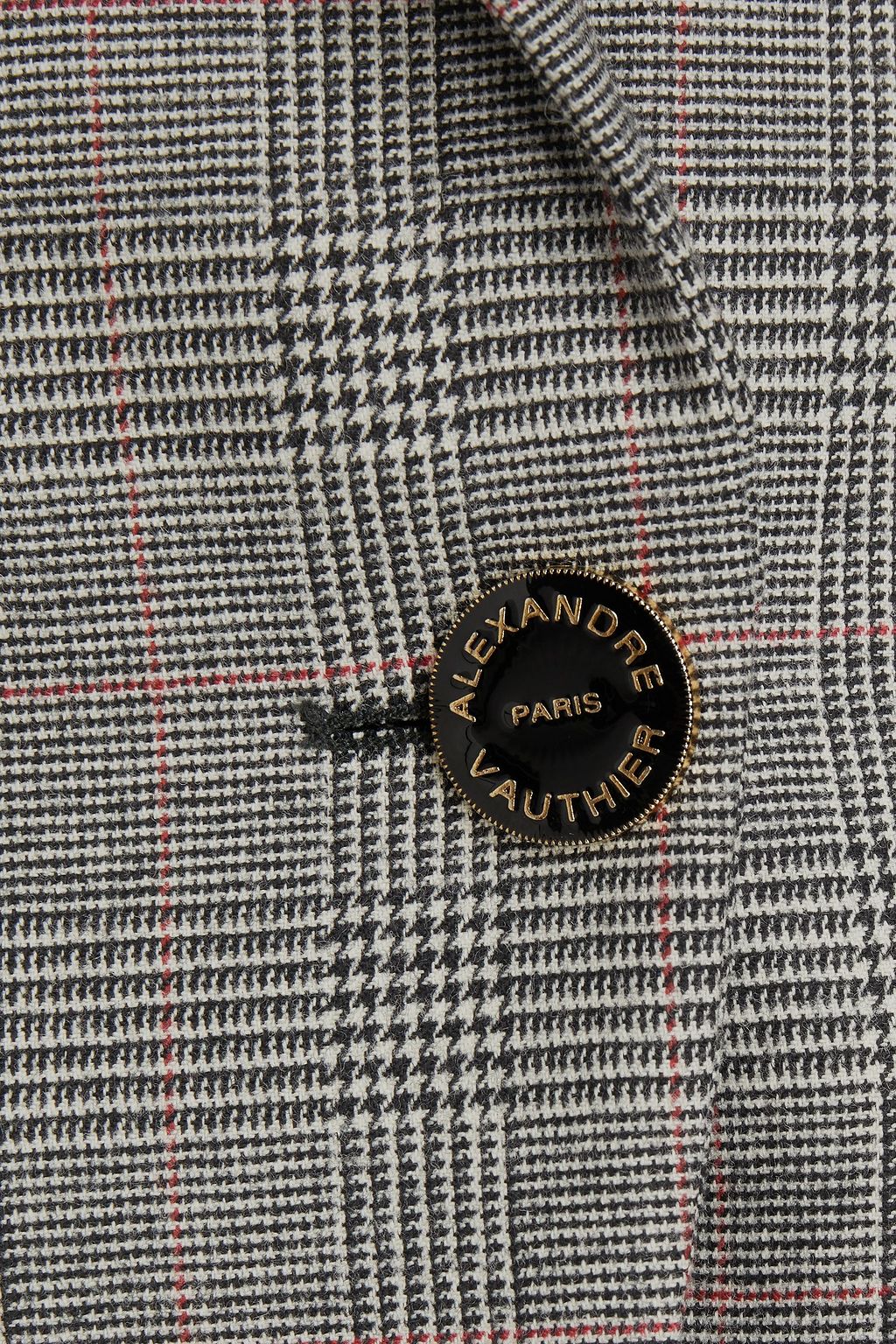 ALEXANDRE VAUTHIER Double-breasted Prince of Wales checked wool-blend blazer