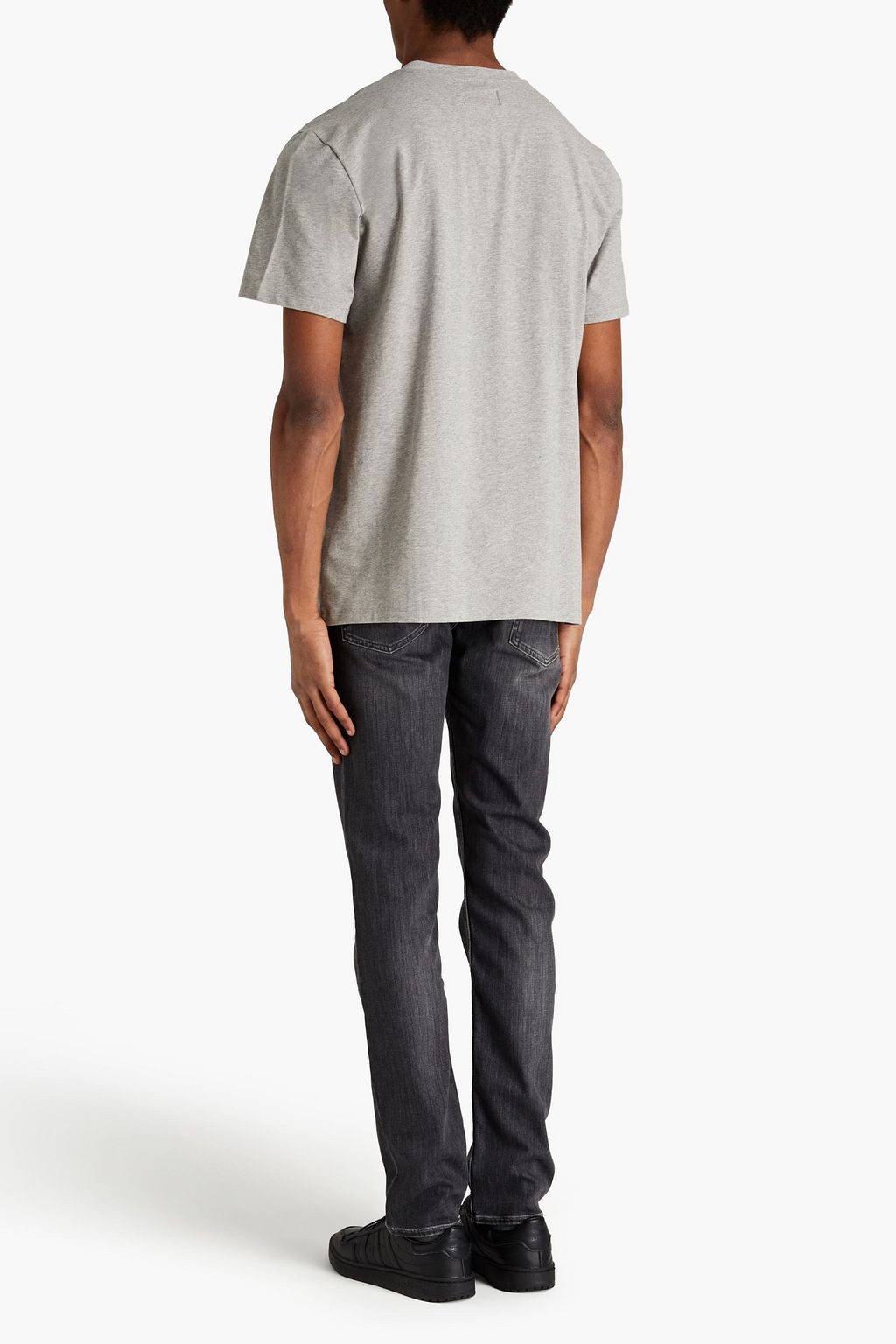 7 FOR ALL MANKIND Mélange stretch-cotton jersey T-shirt