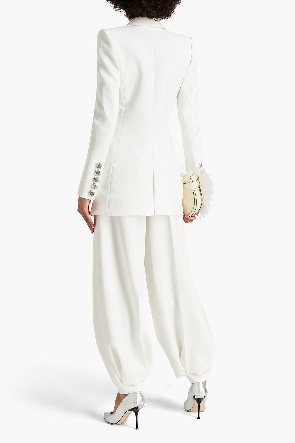 ALEXANDRE VAUTHIER Double-breasted satin-trimmed crepe blazer