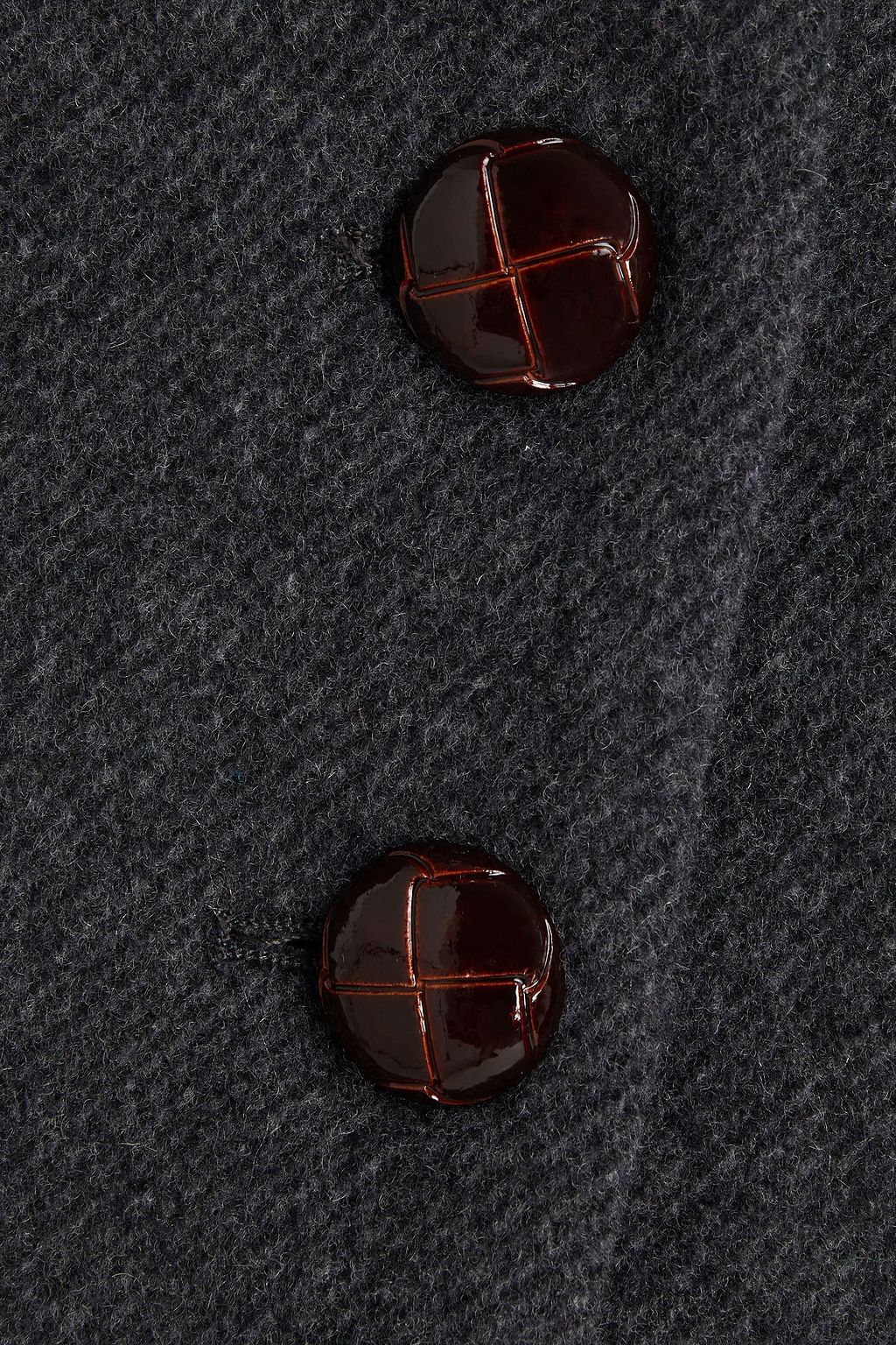 GANNI Mélange wool-blend felt mini skirt