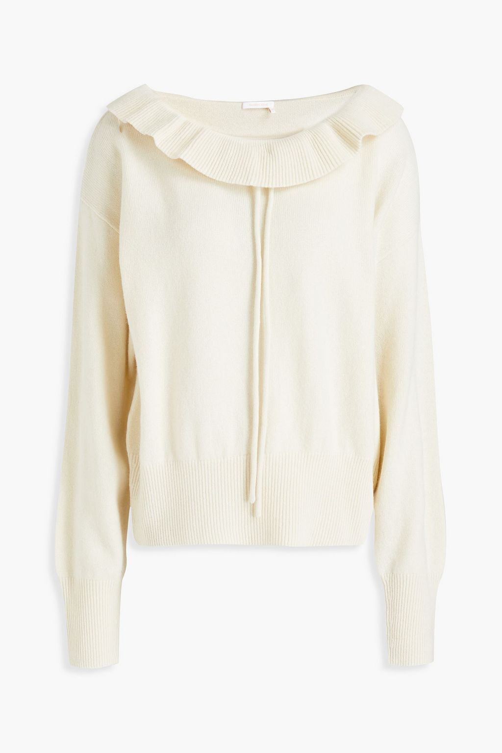 Off-white Ruffle-trimmed wool sweater 