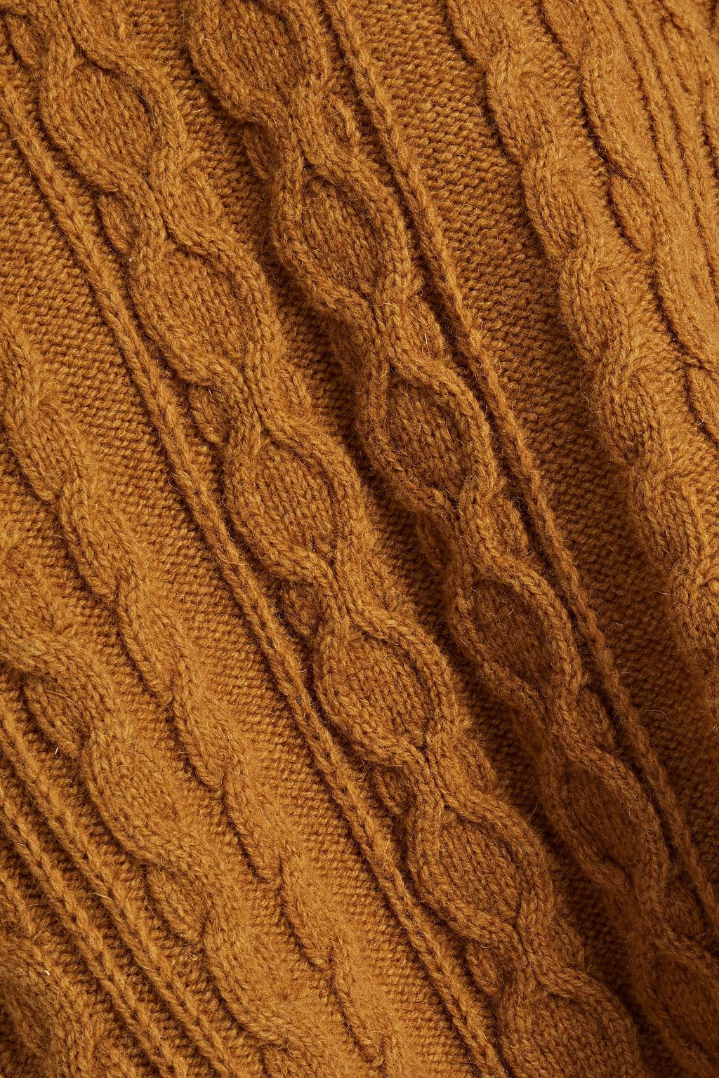SEE BY CHLOÉ Cable-knit wool-blend turtleneck poncho