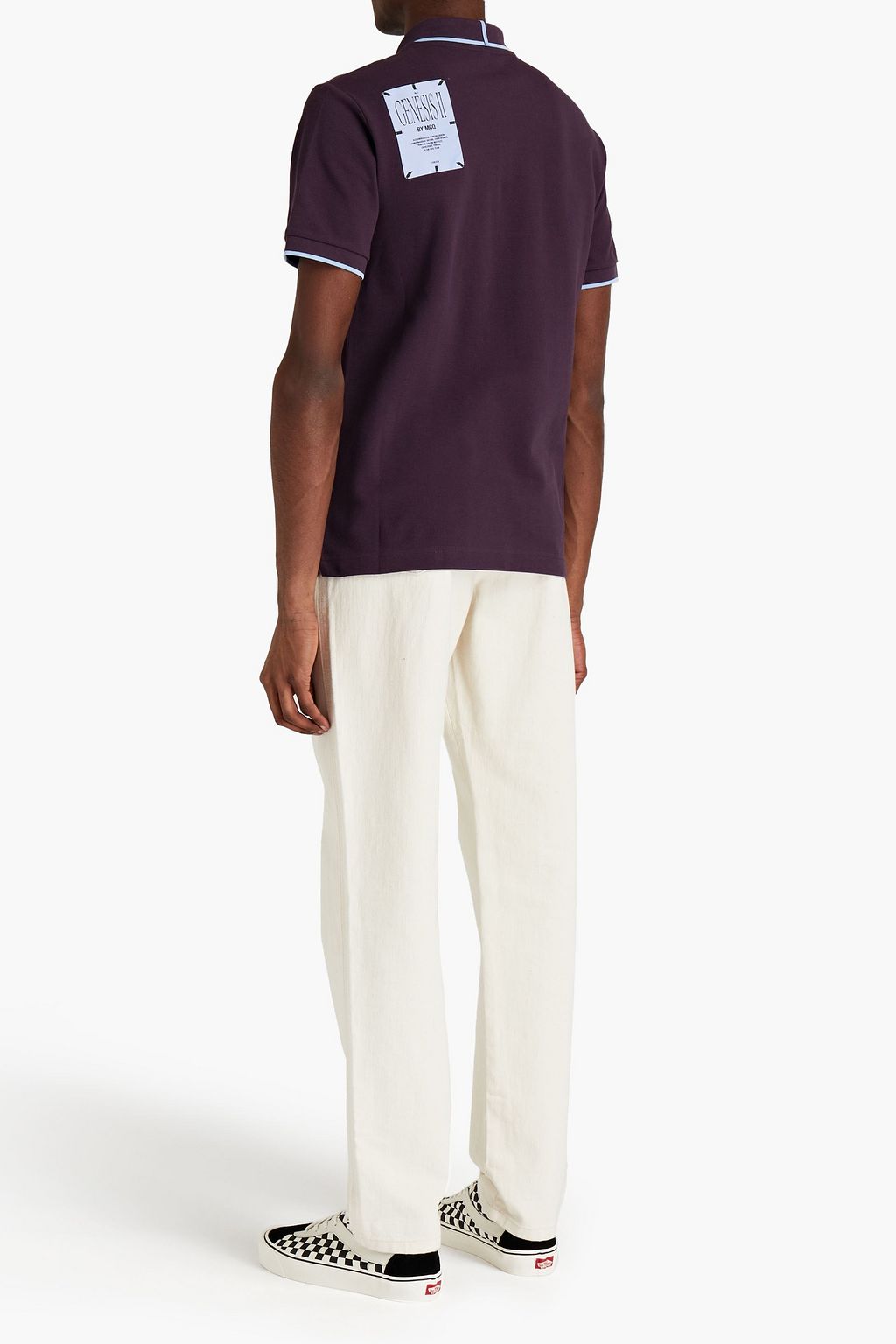 MCQ ALEXANDER MCQUEEN Appliquéd embroidered cotton-piqué polo shirt