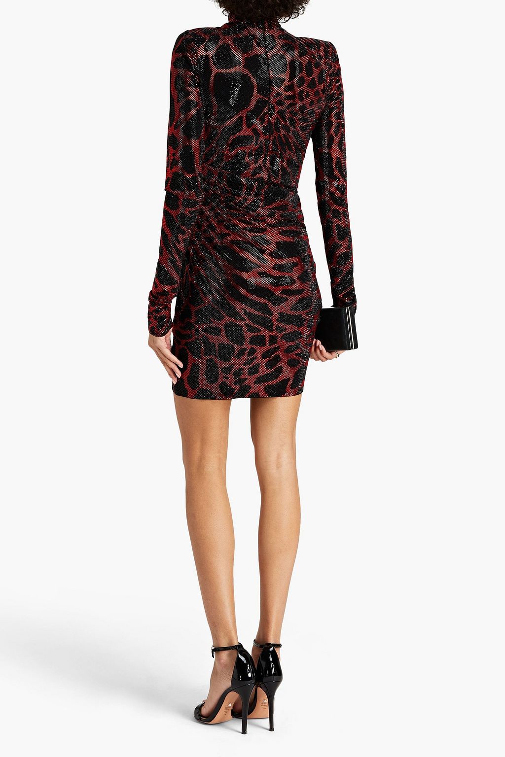 ALEXANDRE VAUTHIER Crystal-embellished ruched stretch-jersey mini dress