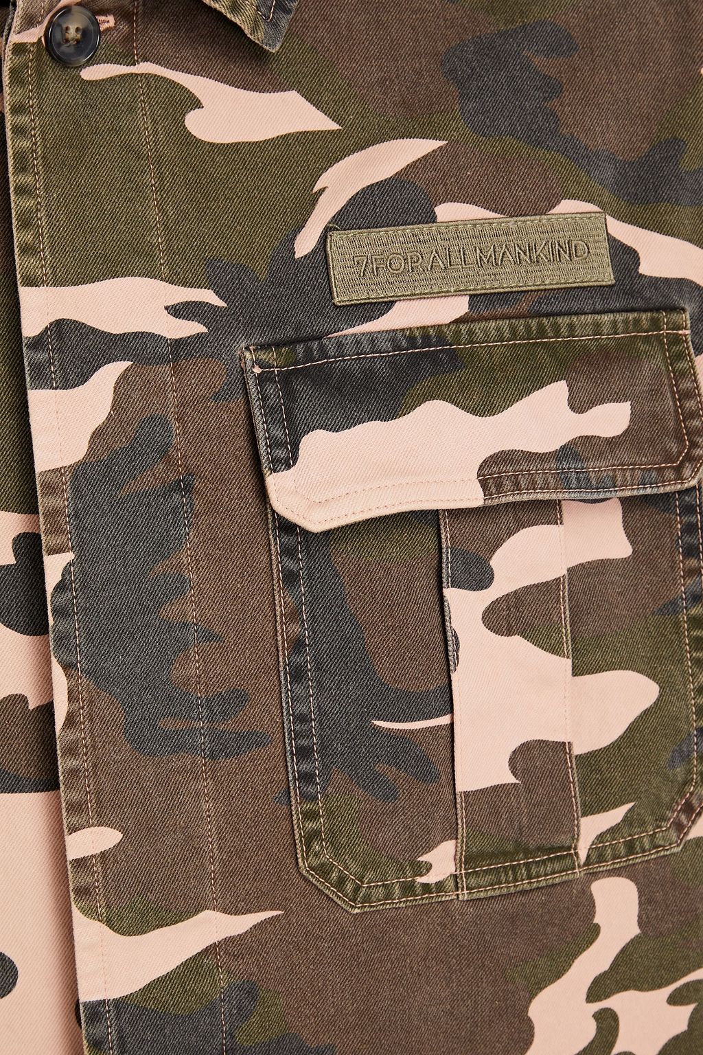 7 FOR ALL MANKIND Camouflage-print stretch-cotton overshirt