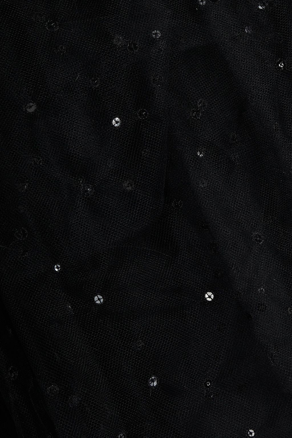 VALENTINO GARAVANI Cape-effect sequined tulle top