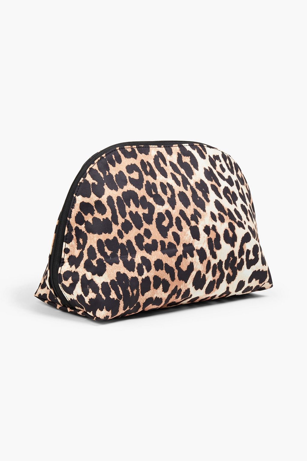 GANNI Leopard-print shell cosmetics case