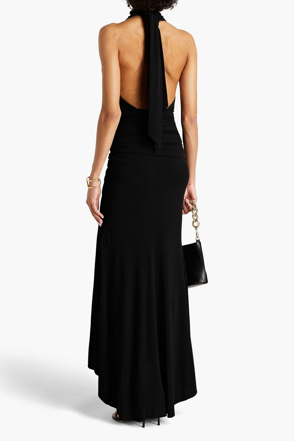 ALEXANDRE VAUTHIER Ruched jersey halterneck maxi dress