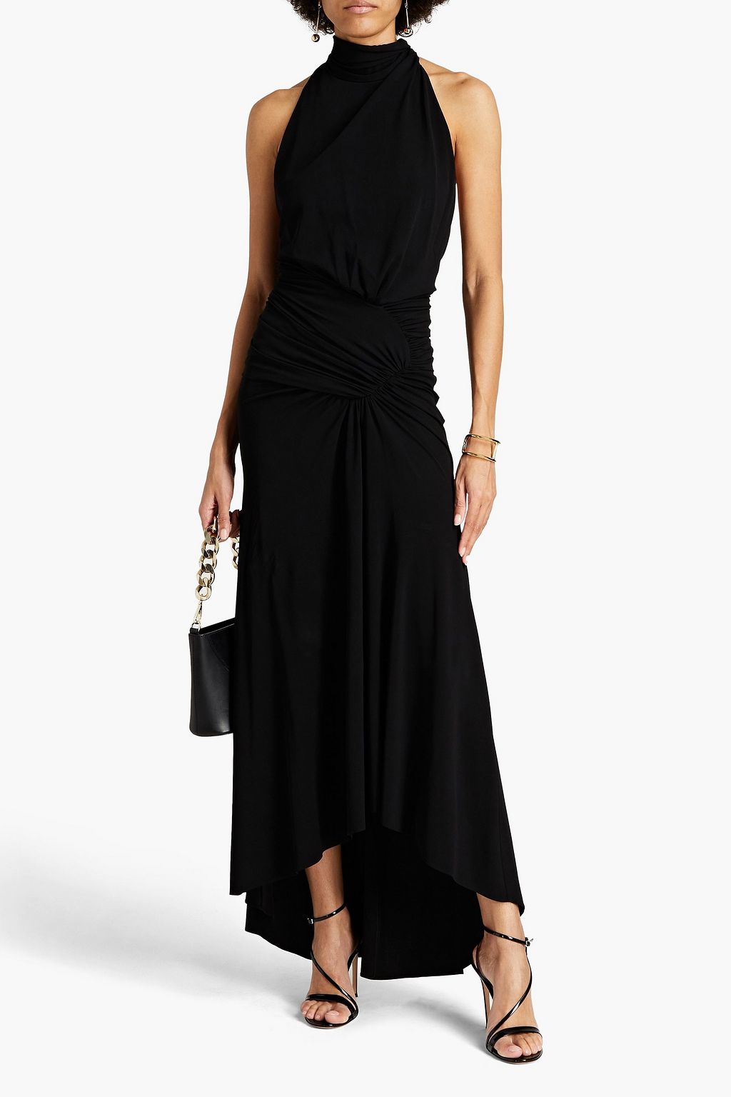 ALEXANDRE VAUTHIER Ruched jersey halterneck maxi dress