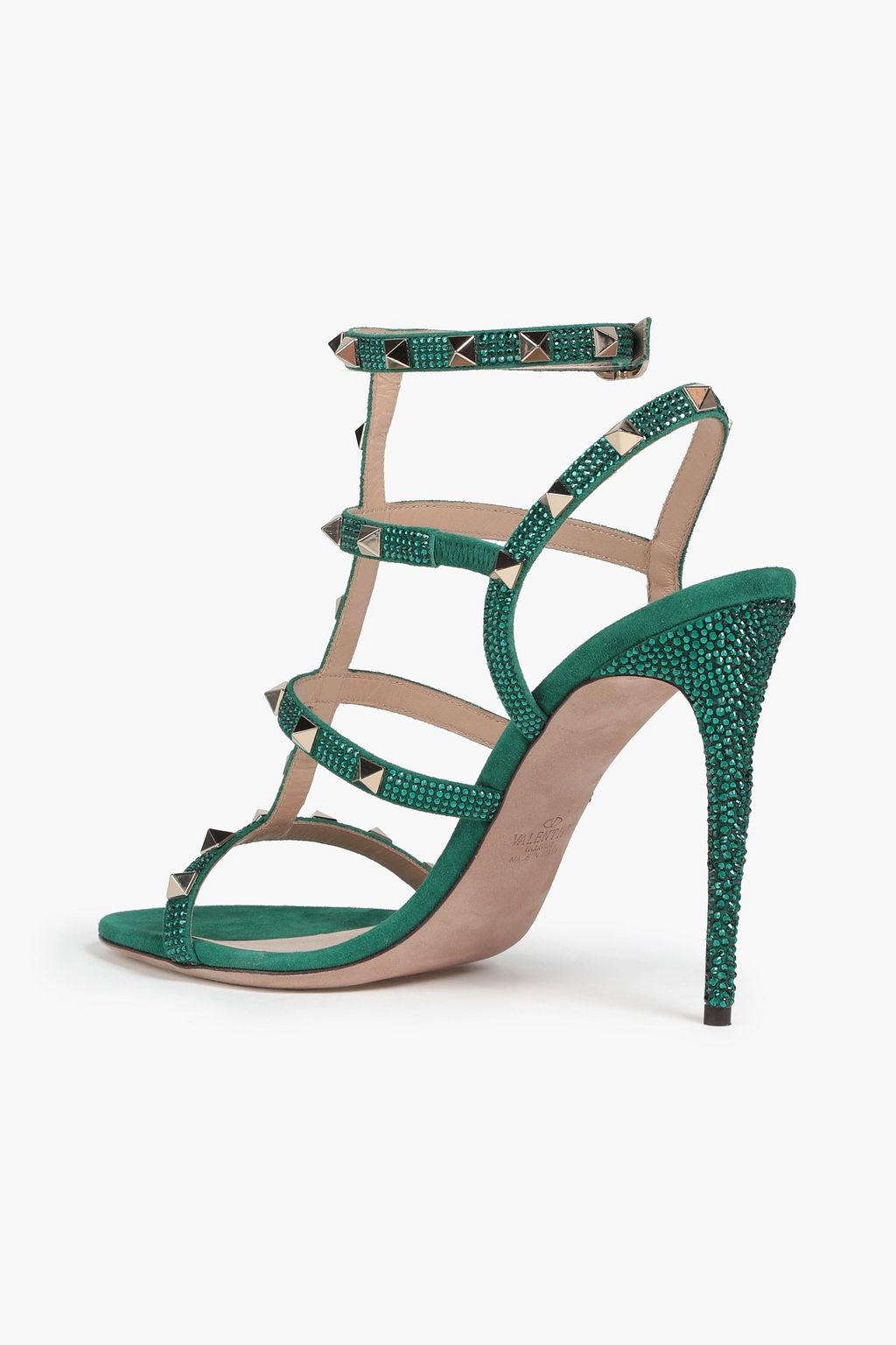VALENTINO GARAVANI Rockstud embellished suede sandals