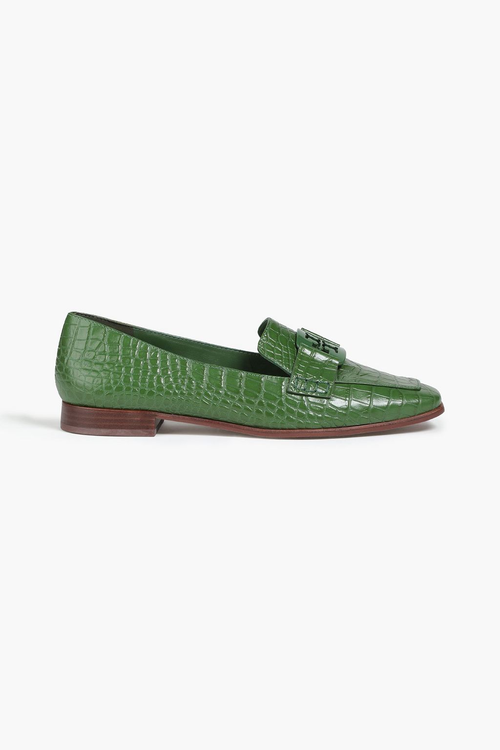 TORY BURCH Georgia embellished croc-effect leather loafers | Sale up to 70%  off | THE OUTNET