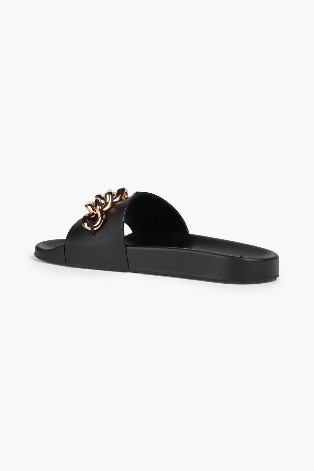 VERSACE チェーン付き レザー スライドサンダル