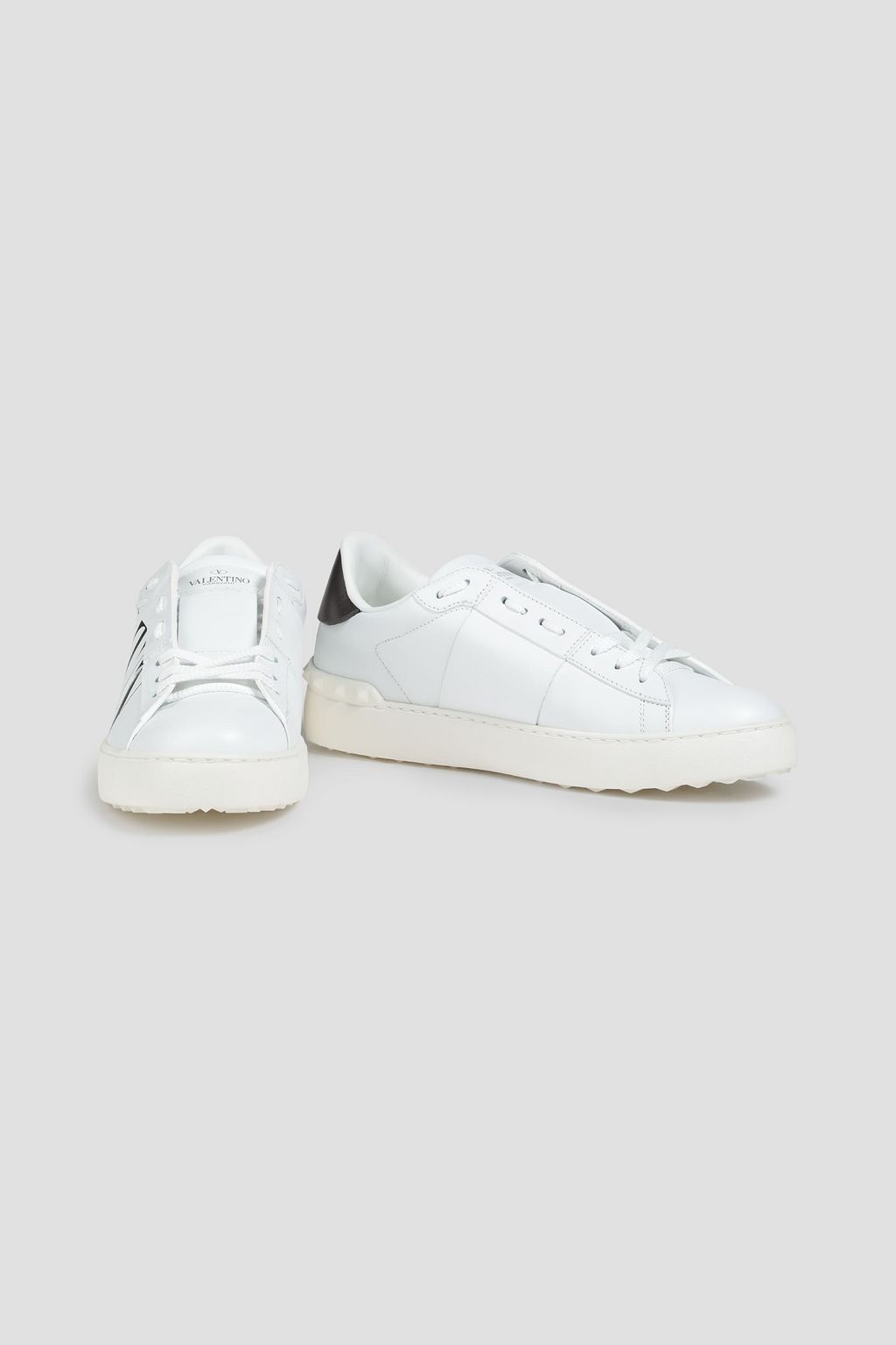 VALENTINO GARAVANI Open logo-print leather sneakers
