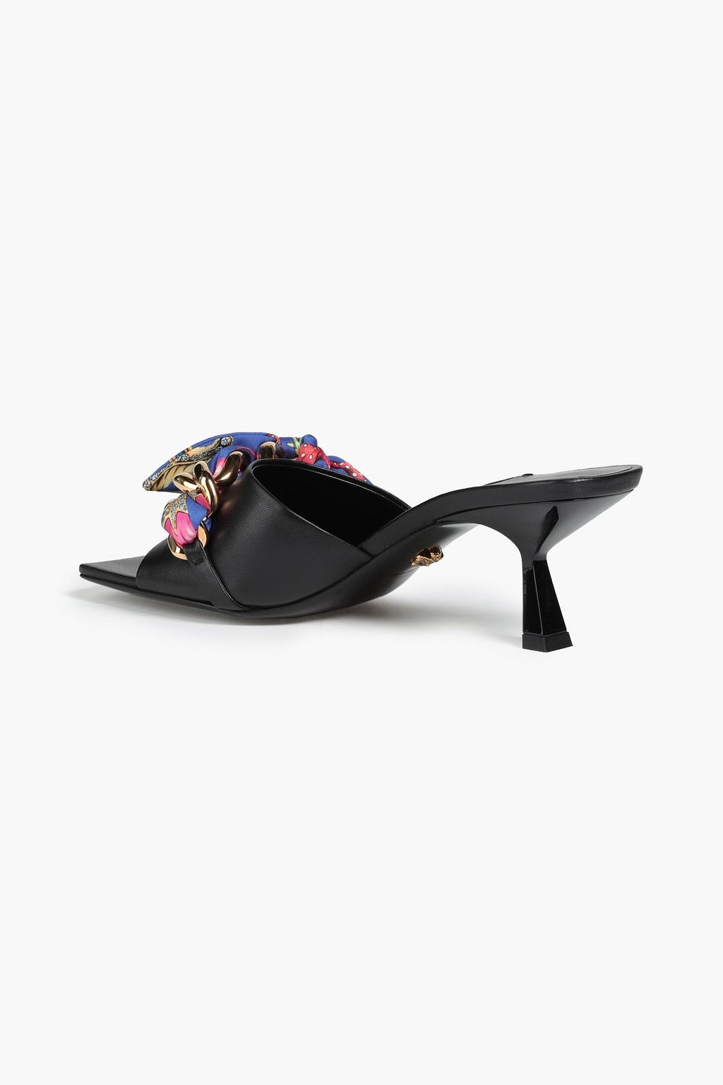 VERSACE 装飾付き レザー ミュール