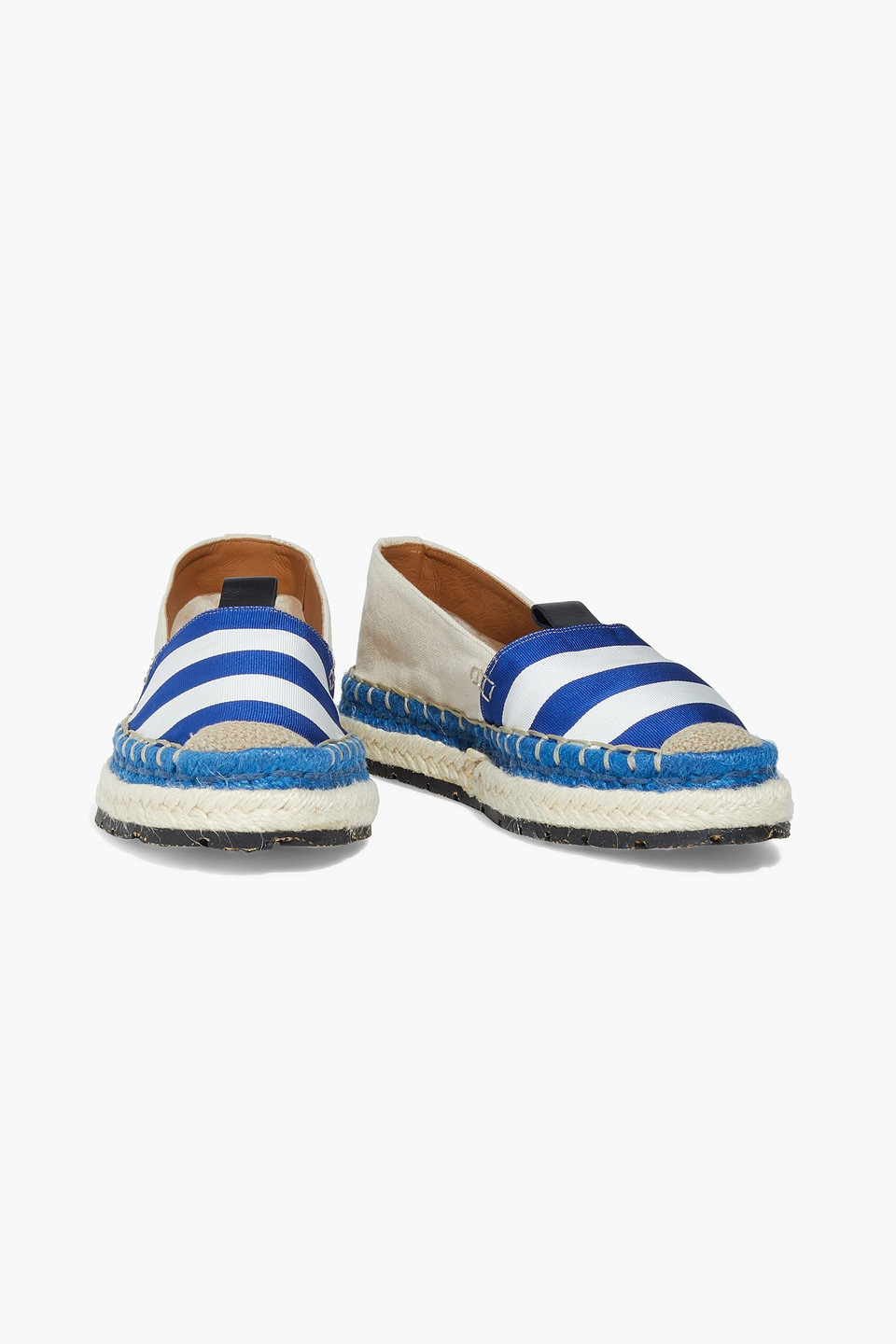 ACNE STUDIOS BIBIANA CANVAS AND STRIPED WOVEN ESPADRILLES 3074457345629707205