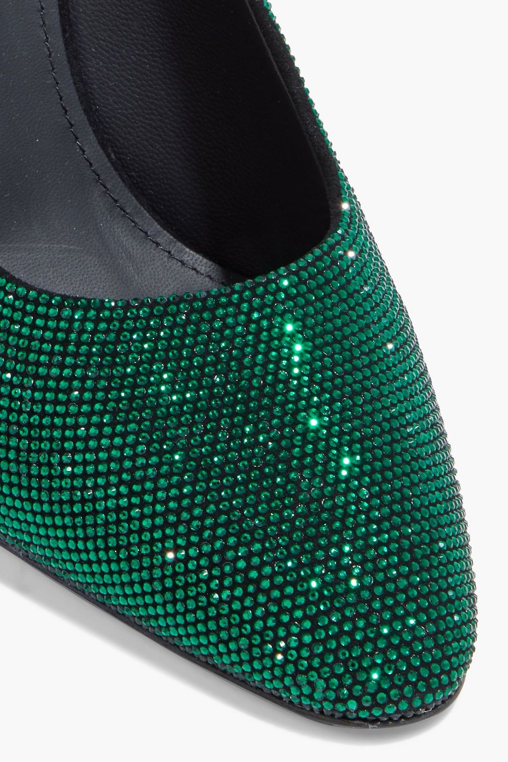 FERRAGAMO Judy crystal-embellished leather pumps