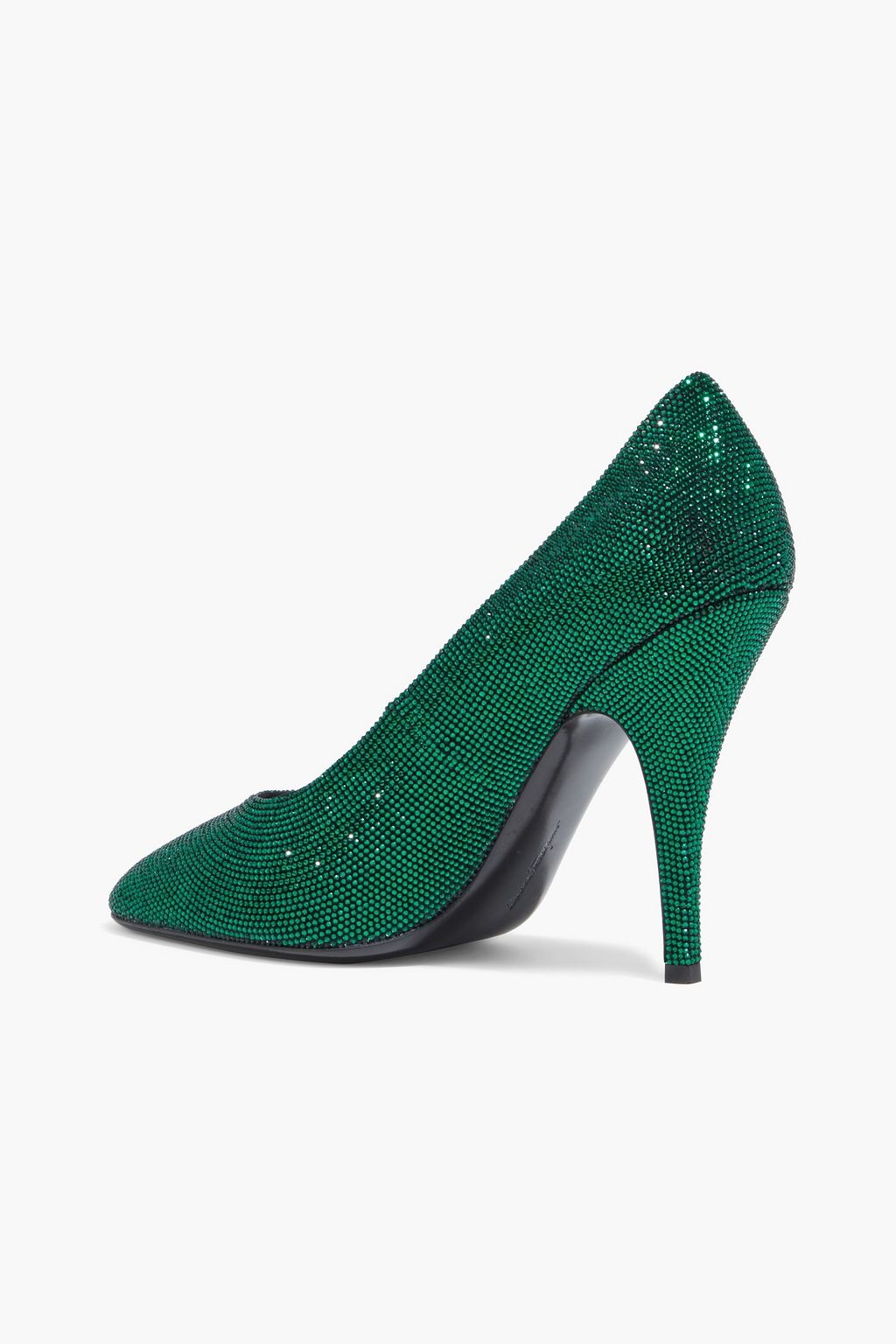 FERRAGAMO Judy crystal-embellished leather pumps