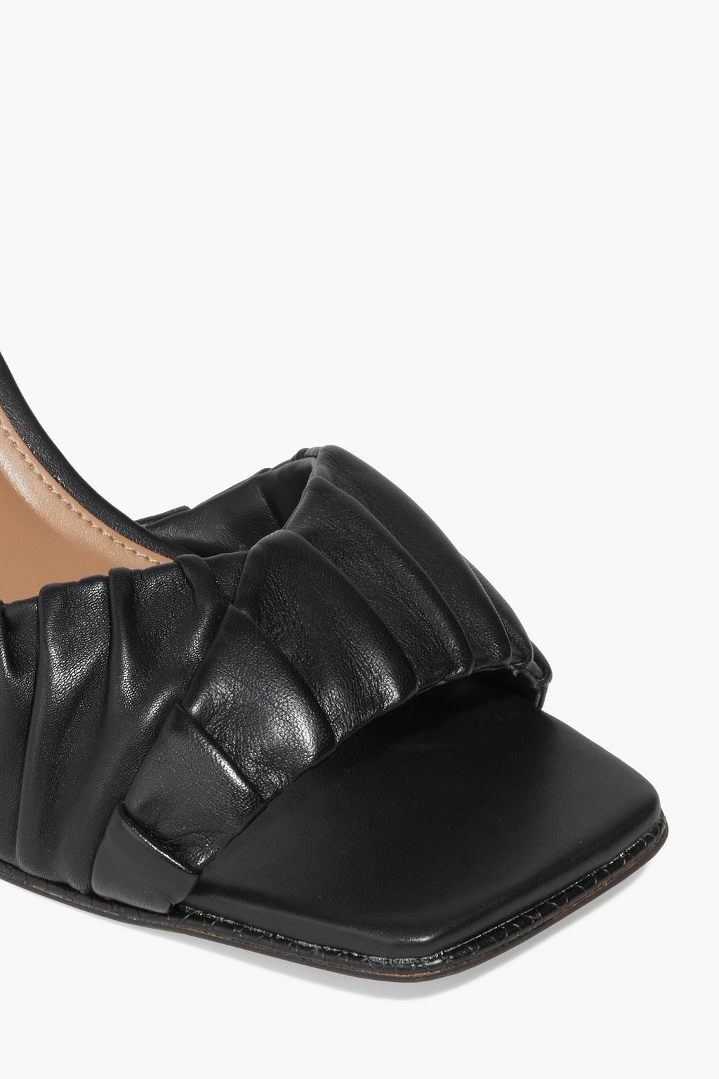 SAM EDELMAN Kittie pleated leather mules