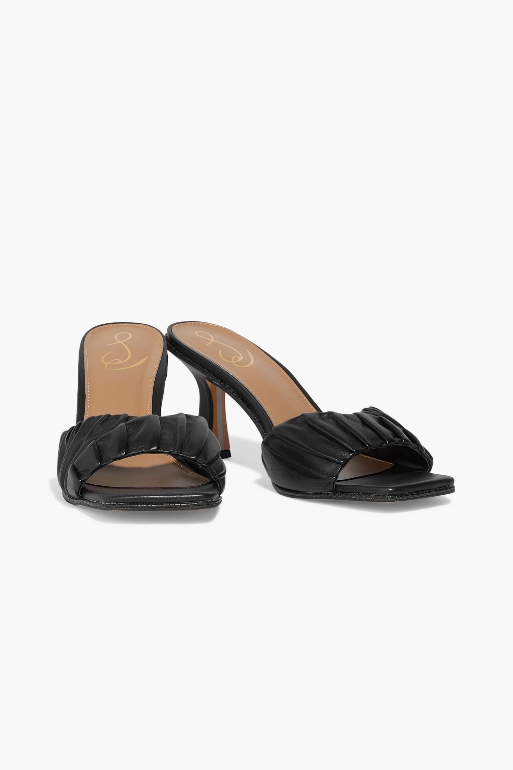 SAM EDELMAN Kittie pleated leather mules