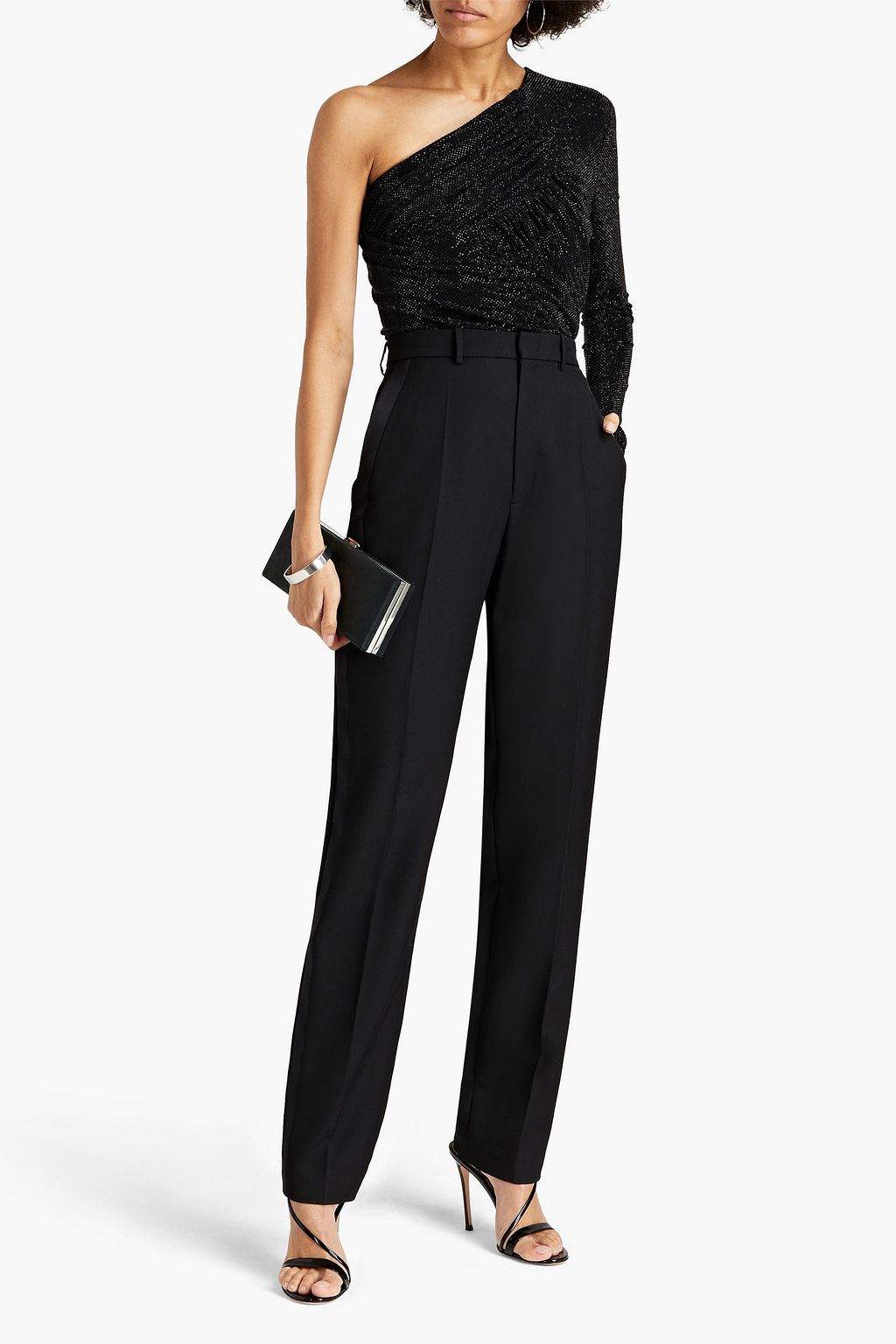 ALEXANDRE VAUTHIER One-shoulder crystal-embellished jersey bodysuit