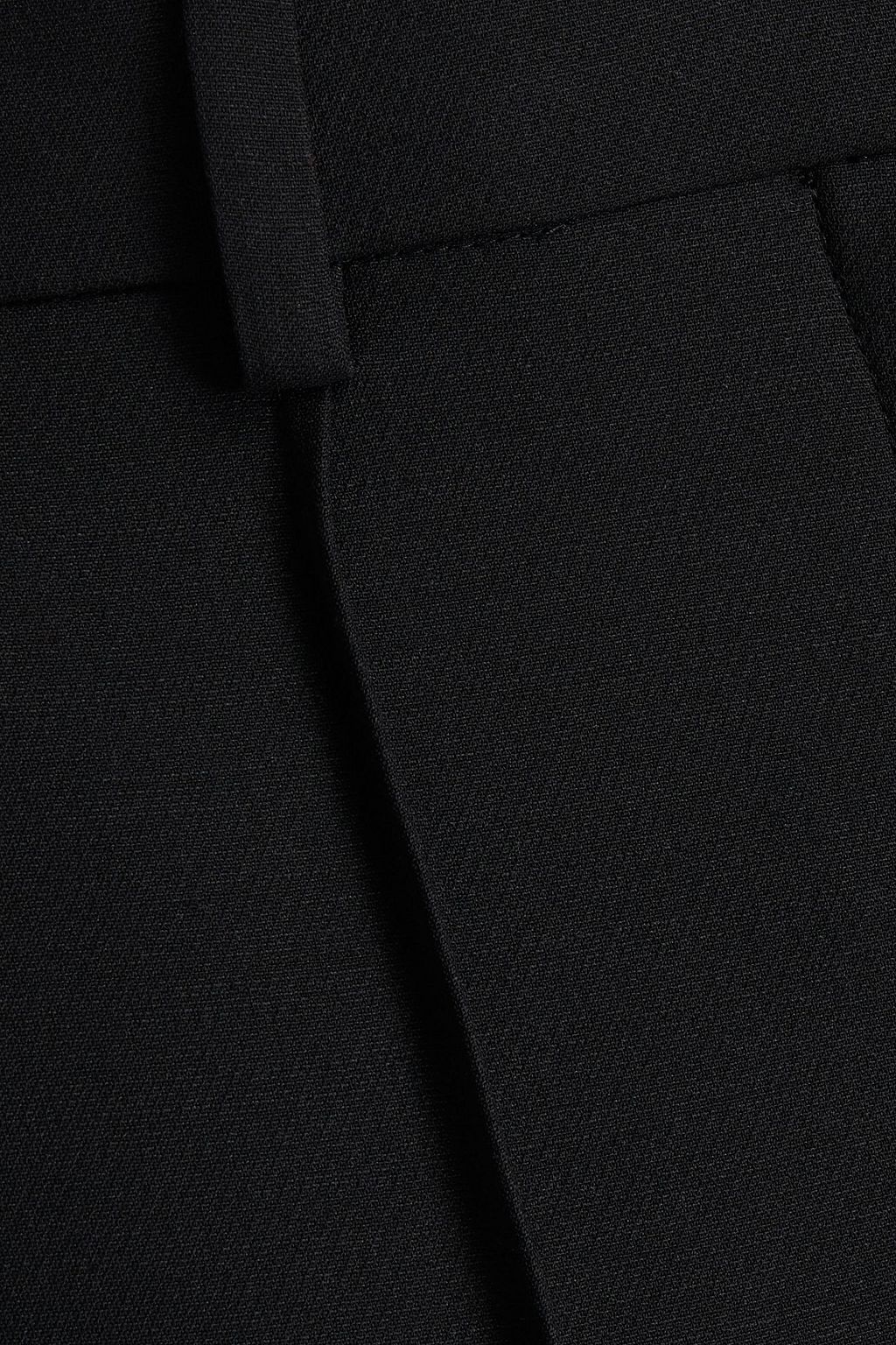VALENTINO GARAVANI Bow-embellished wool and silk-blend crepe tapered pants