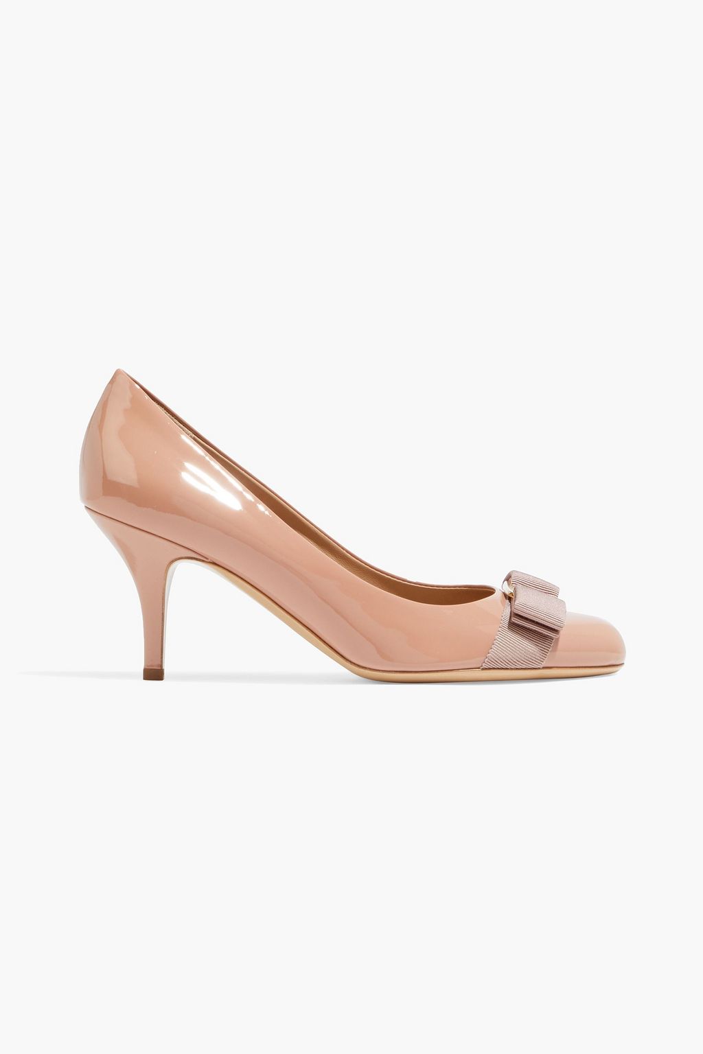 FERRAGAMO Carla bow-embellished patent-leather pumps | Sale up to 70% off |  THE OUTNET